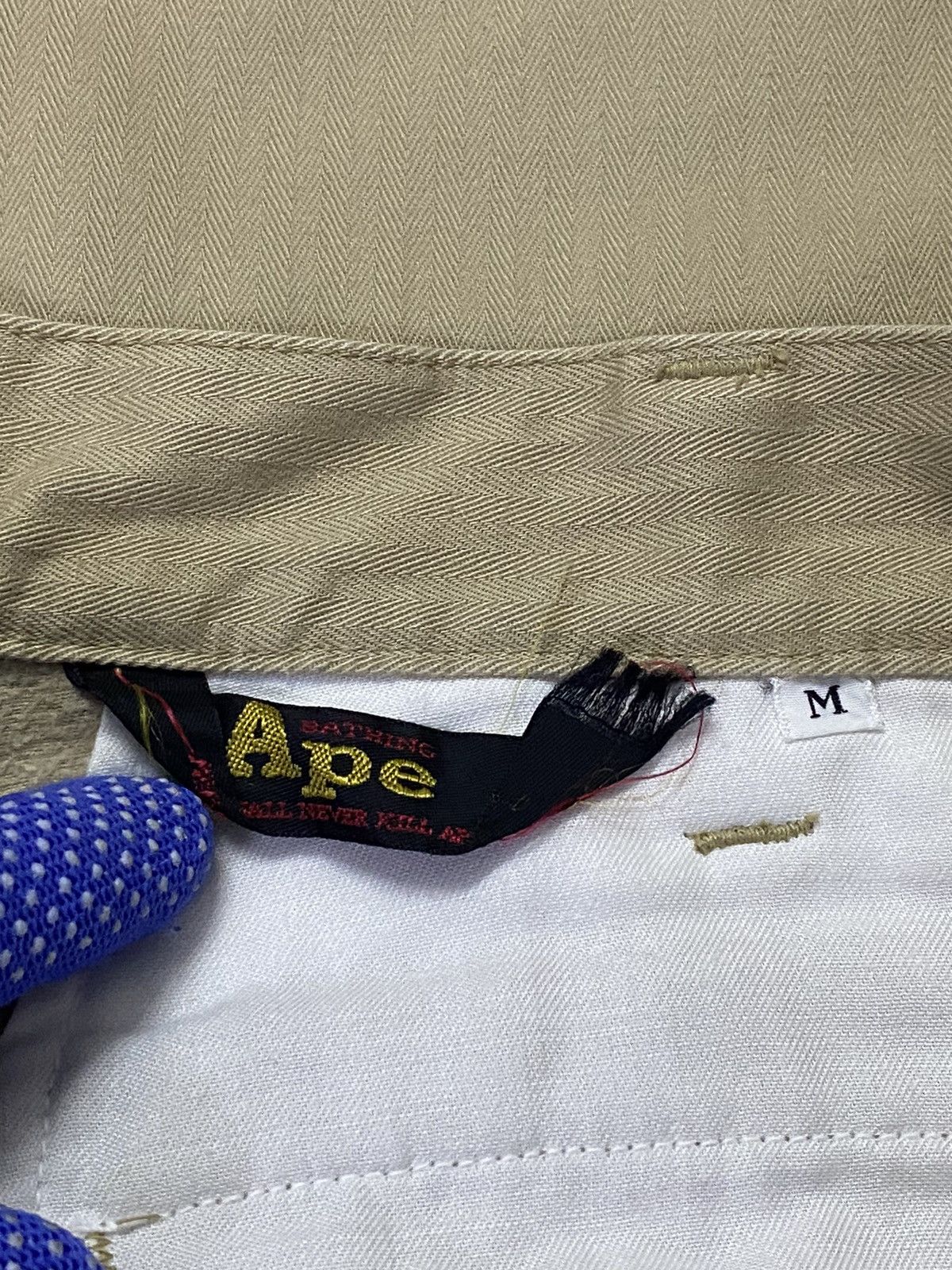 Bape × Nigo Vintage A Bathing Ape Double Pocket Chino Khaki Pants Size US 30 / EU 46 - 12 Thumbnail