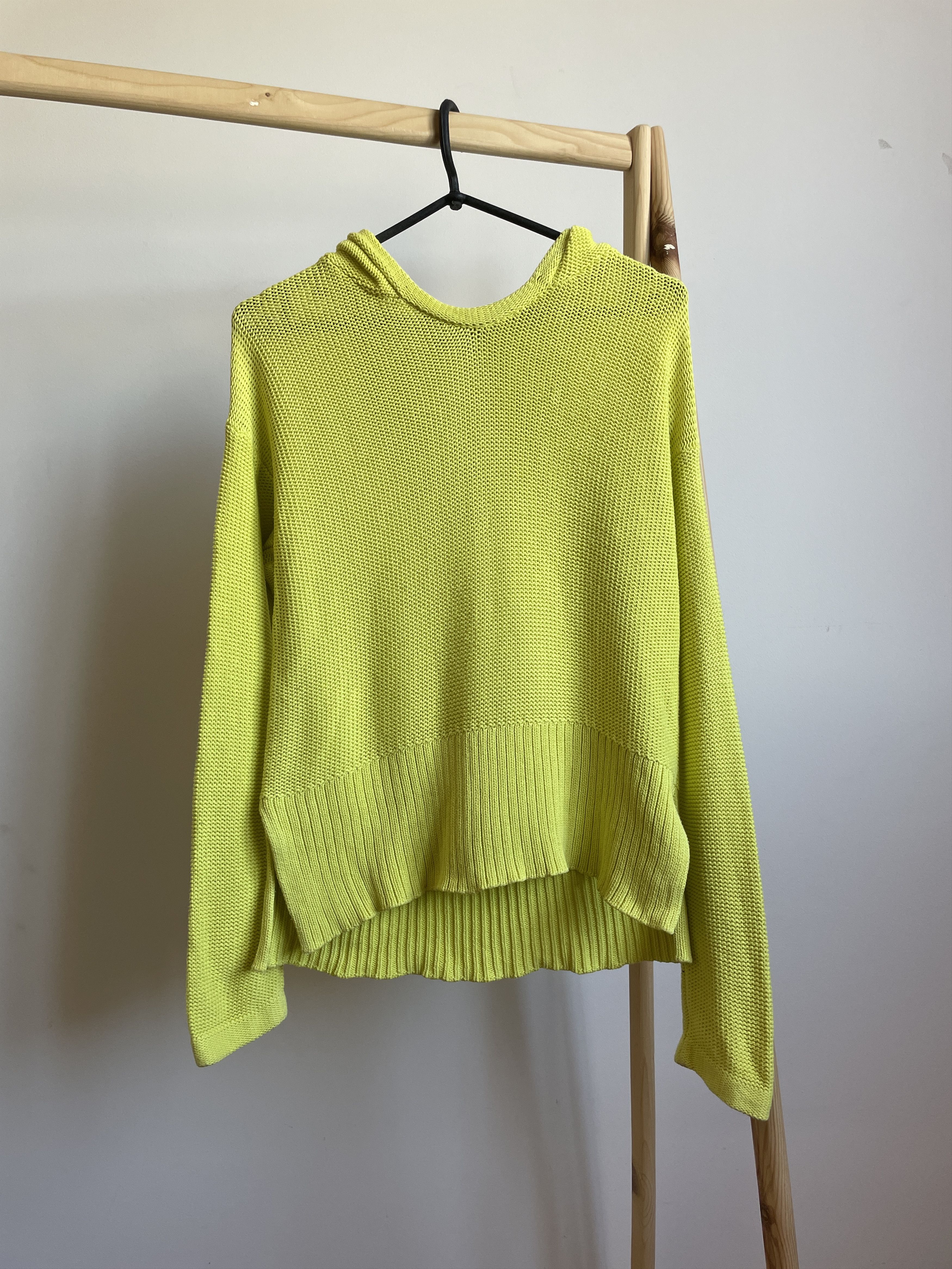 T by Alexander Wang T by Alexander Wang Neon Yellow Knitted Womens Hoodie Size XS / US 0-2 / IT 36-38 - 1 Thumbnail