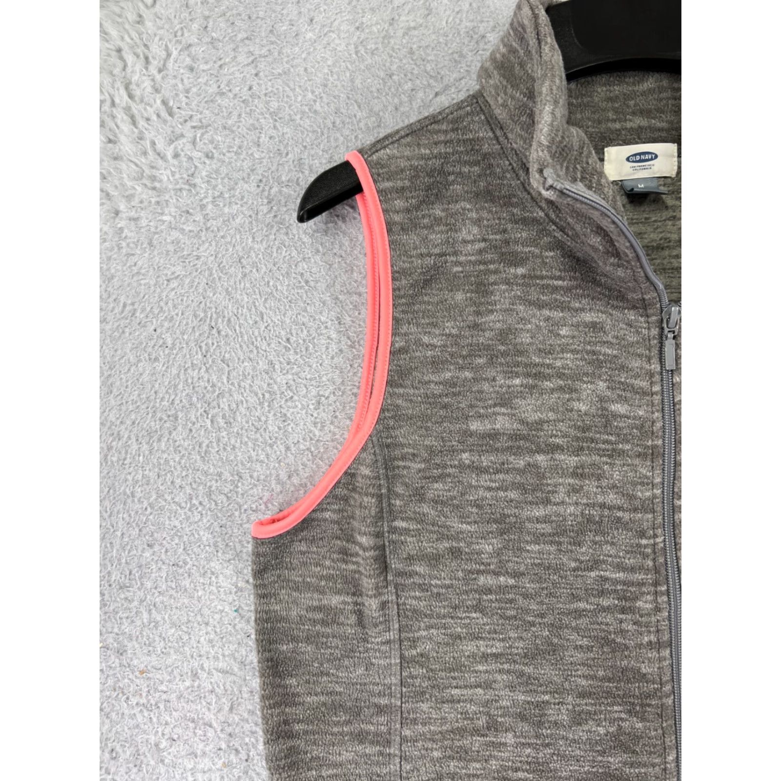Old Navy Old Navy Vest Womens Medium Gray Full Zip Polyester Fleece Mock Neck Size M / US 6-8 / IT 42-44 - 7 Thumbnail