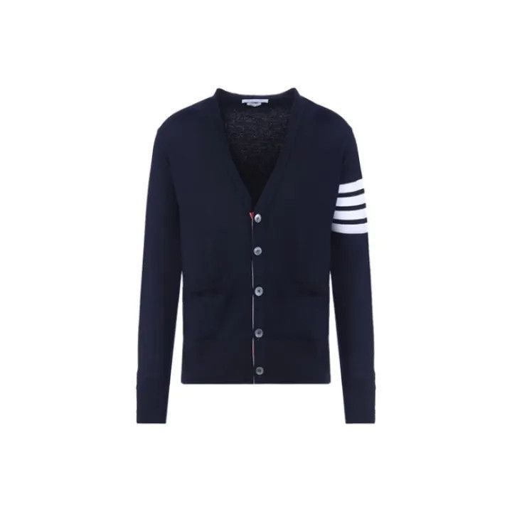 Thom Browne Thom Browne Classic V-Neck Wool Cardigan -2507 Size US M / EU 48-50 / 2 - 1 Thumbnail