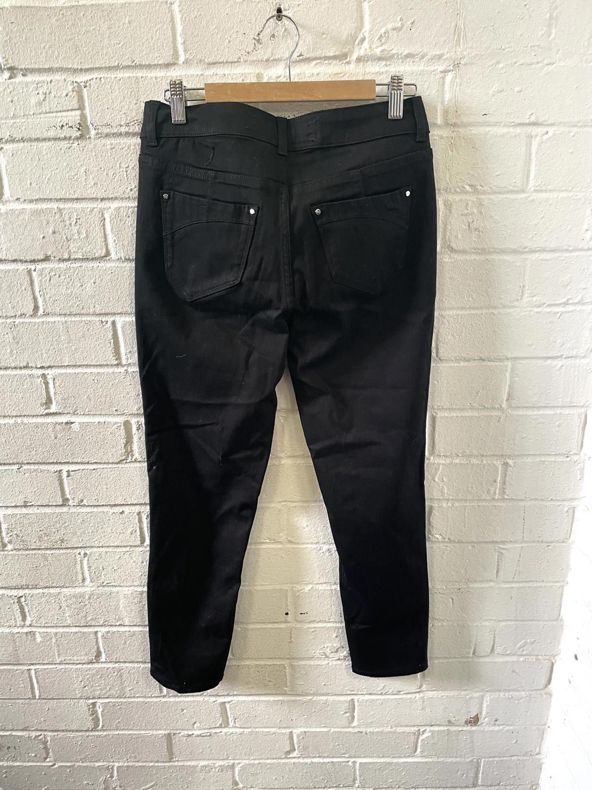 Designer Karen Millen Women's Black Skinny Jeans UK 10 EU 38 Size 32" / US 10 / IT 46 - 4 Thumbnail