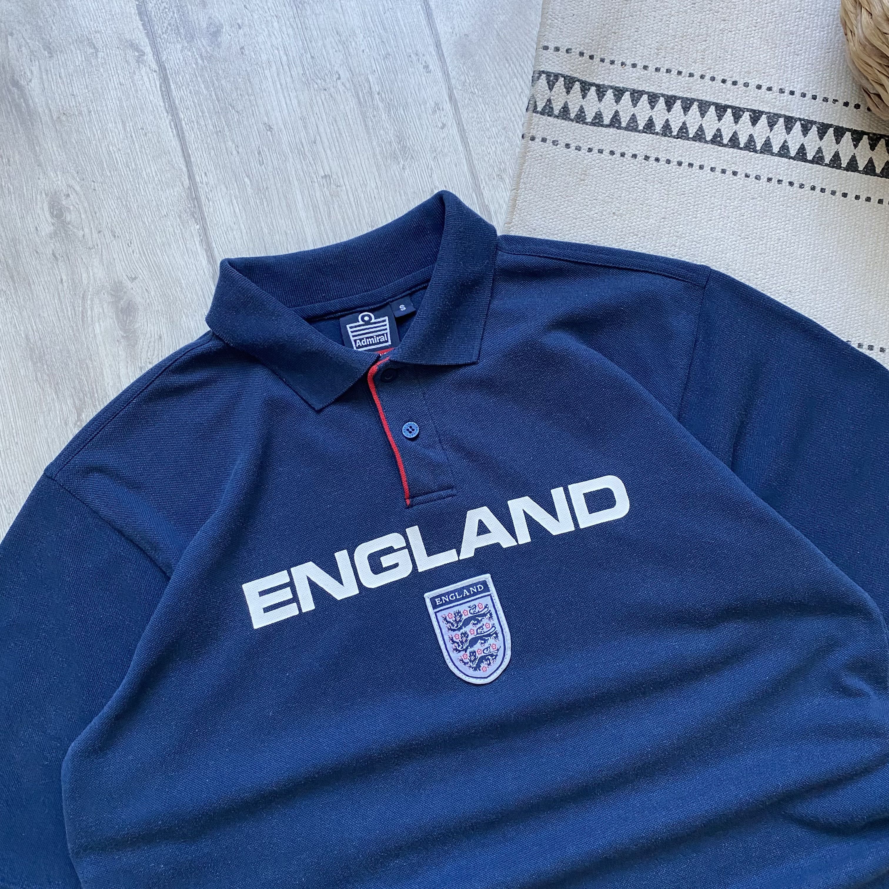 Umbro 🇬🇧 Vintage 90s England Polos Soccer Rugby Team ADMIRAL Size US S / EU 44-46 / 1 - 2 Thumbnail
