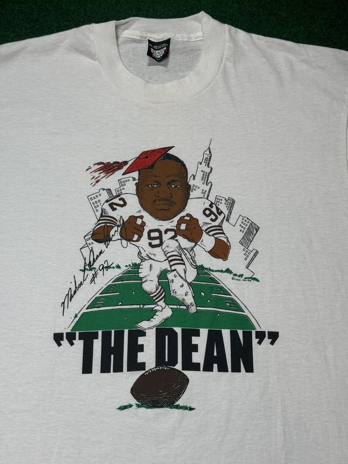 Salem Sportswear × Vintage Vtg 80s Cleveland Browns Micheal The Dean Perry T Shirt Size US XL / EU 56 / 4 - 2 Thumbnail