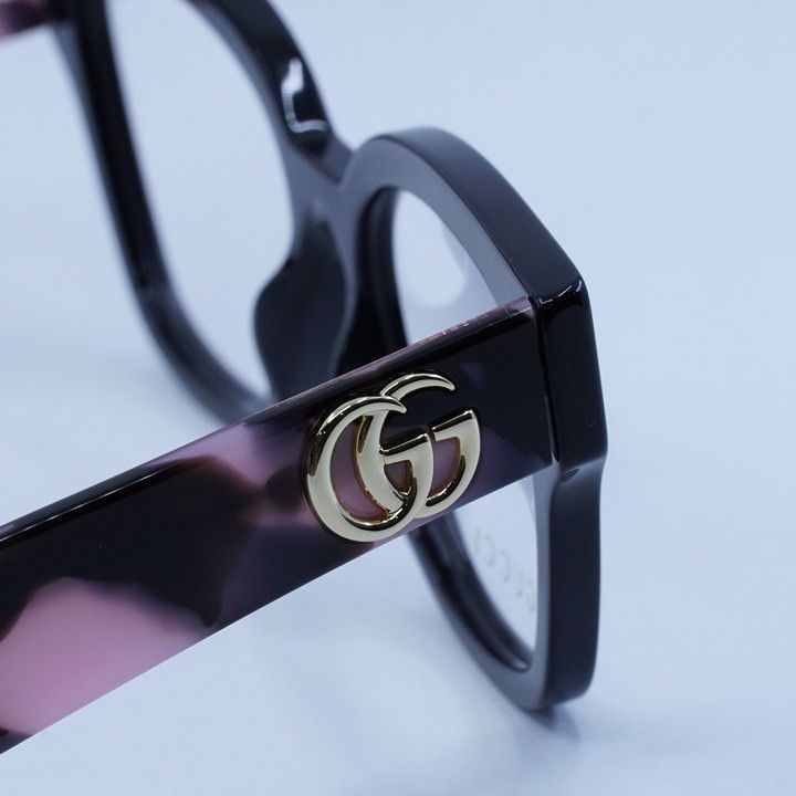 Gucci Gucci GG1424O 012 Eyeglasses Black/Pink Havana 54mm Cat Eye Size ONE SIZE - 7 Thumbnail