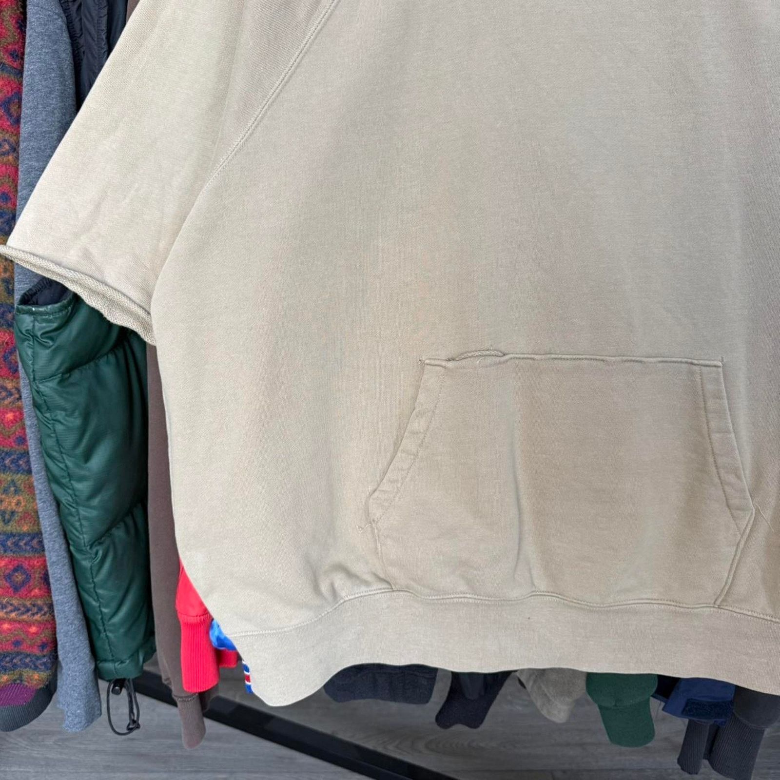 Fear of God Fear of God Tan Short Sleeve Hoodie Size US XL / EU 56 / 4 - 4 Thumbnail