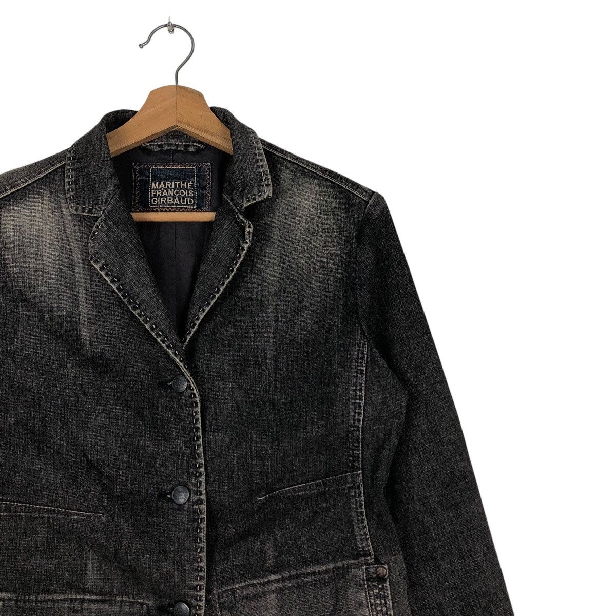 Marithe + Francois Girbaud 📌Cropped Chore Biker Jacket Denim Marithe Francois Girbaud Size US M / EU 48-50 / 2 - 7 Thumbnail