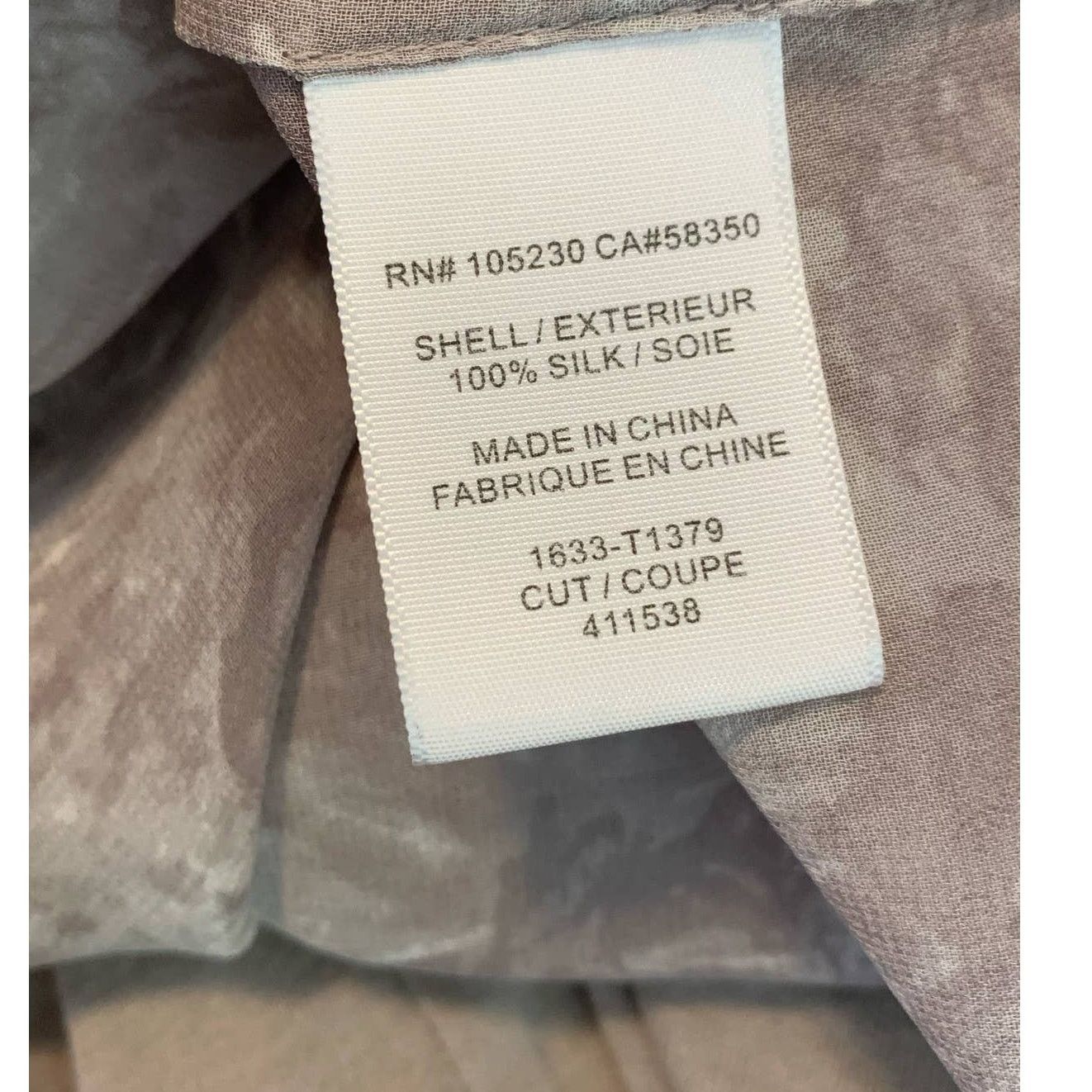 Joie Joie Gray Print Silk Chiffon Semi Sheer Tunic Blouse XS Size XS / US 0-2 / IT 36-38 - 10 Thumbnail