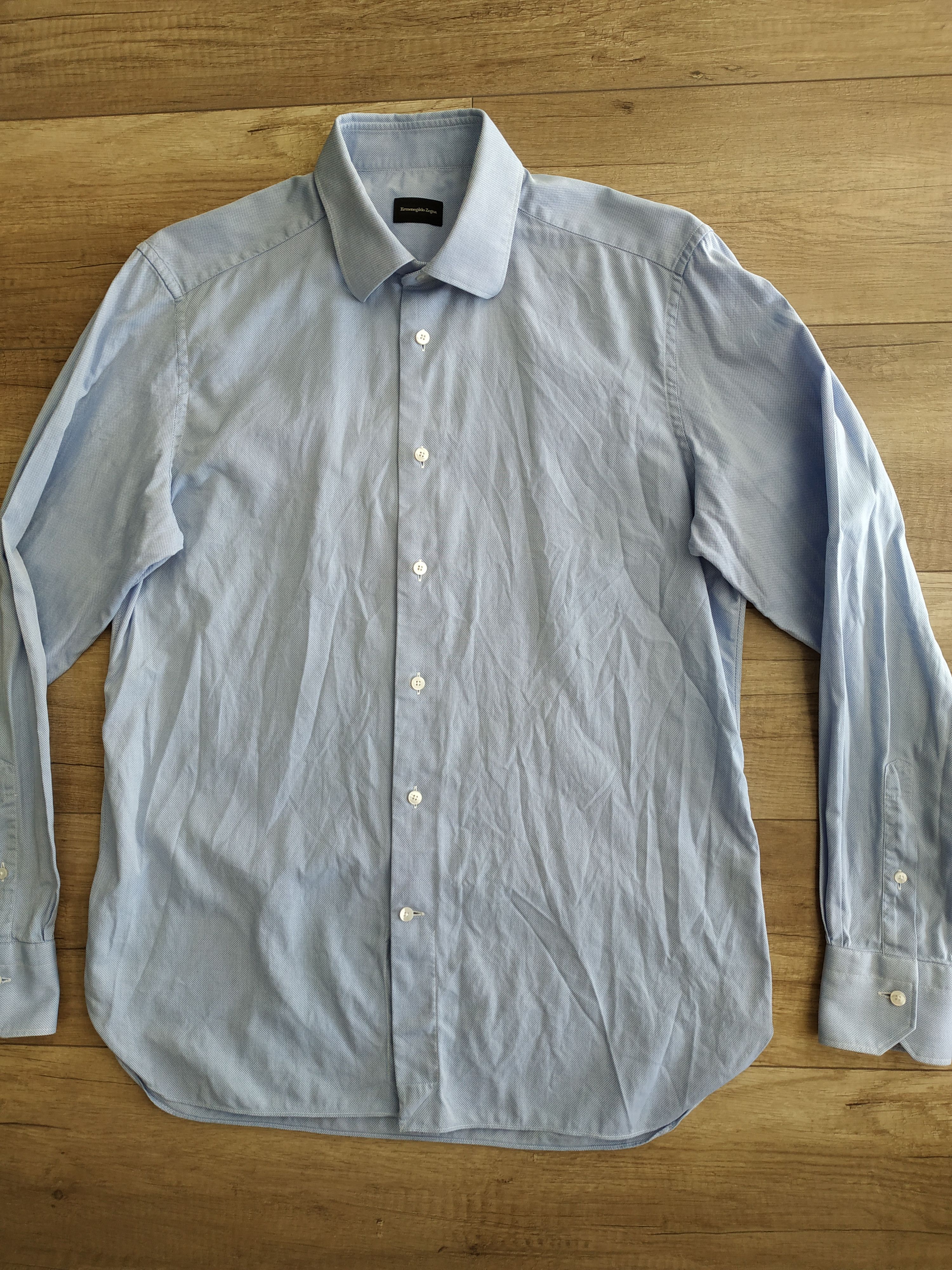 Ermenegildo Zegna ERMENEGILDO ZEGNA Men's Button Up Shirt, MEDIUM (42 Collar) Size US M / EU 48-50 / 2 - 3 Thumbnail