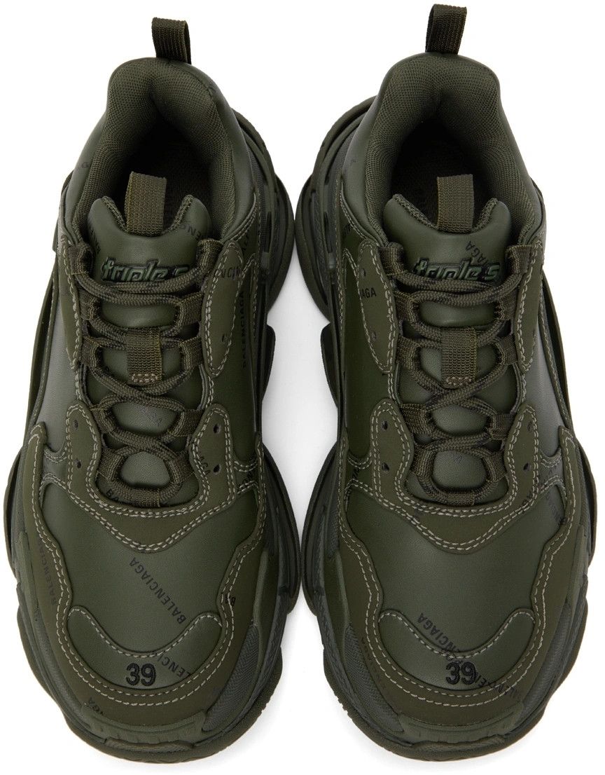 o1srvl11e0424 Triple S Logo/L/F Sneakers in Khaki/Black