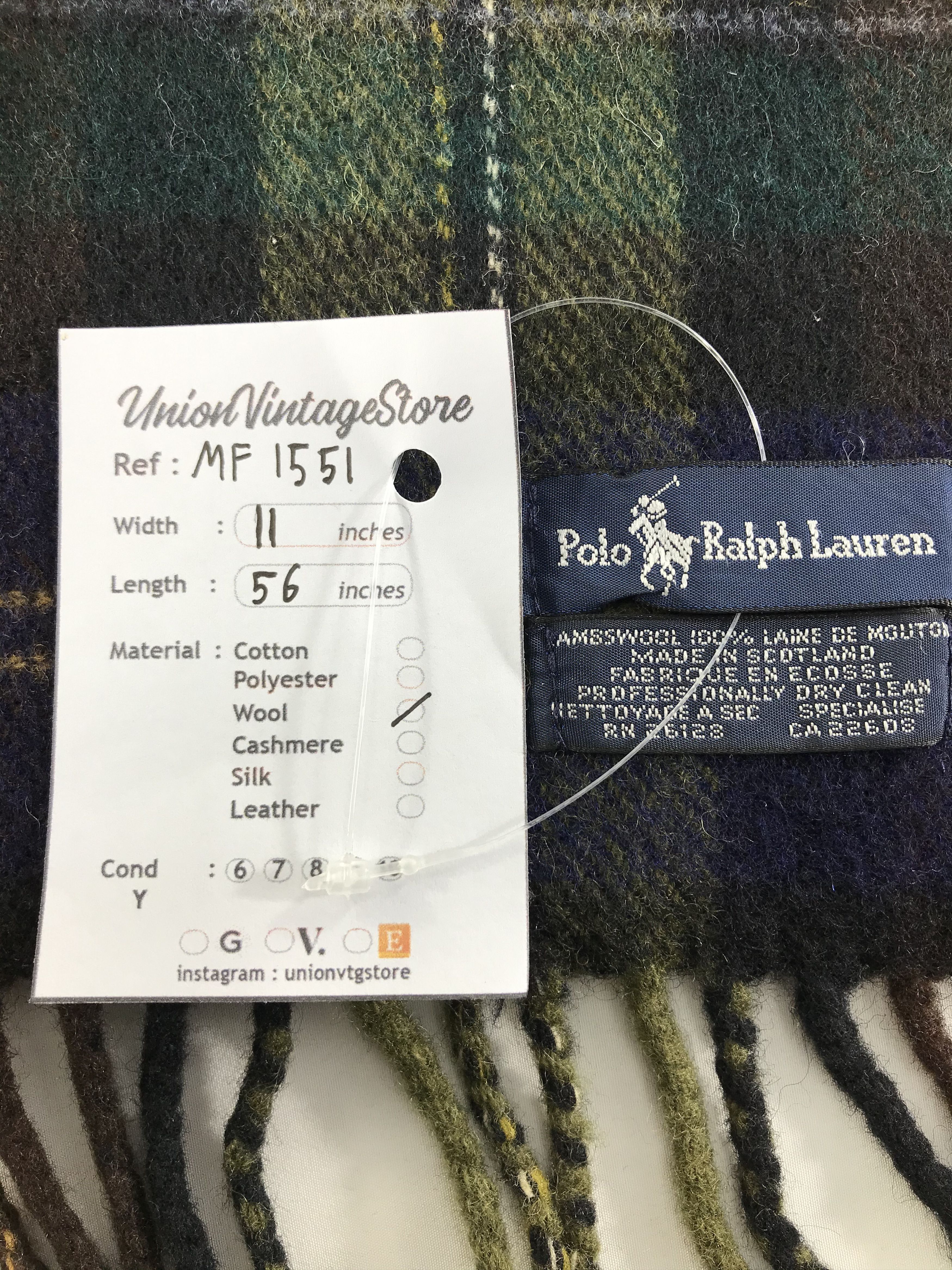 Polo Ralph Lauren Vintage Polo Ralph Lauren Scarf/Muffler/Neckwear MF1551 Size ONE SIZE - 5 Thumbnail