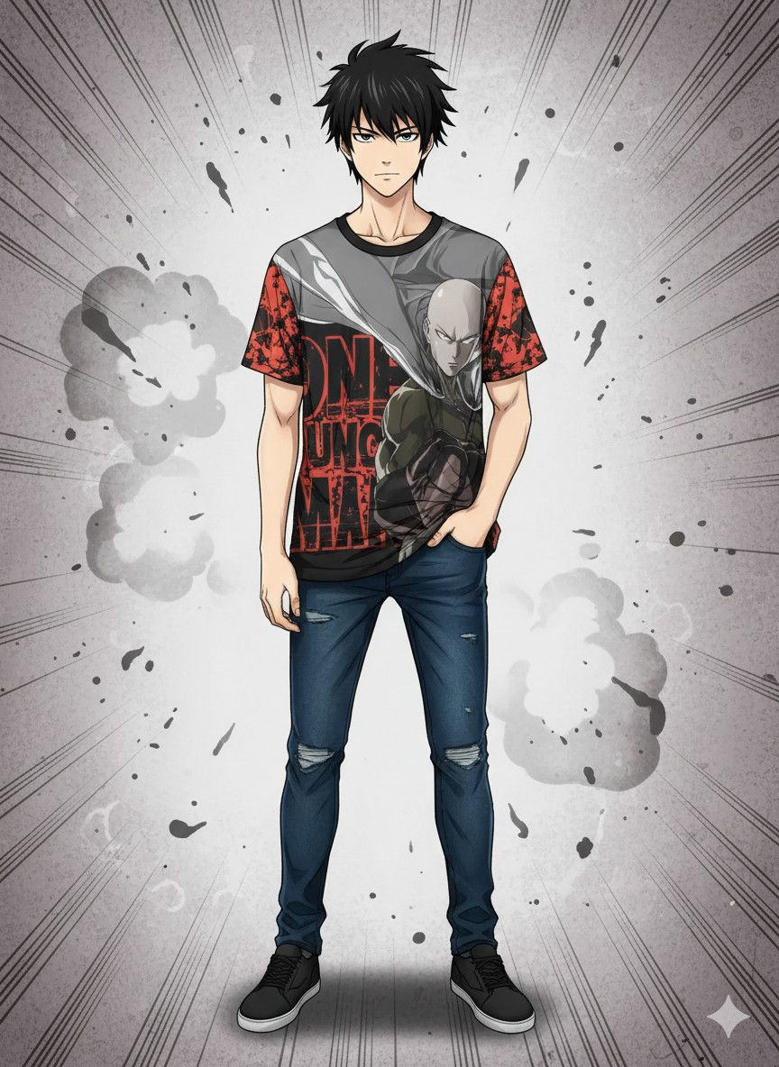 Anime Rare One Punch Man anime shirt Size US L / EU 52-54 / 3 - 1 Thumbnail