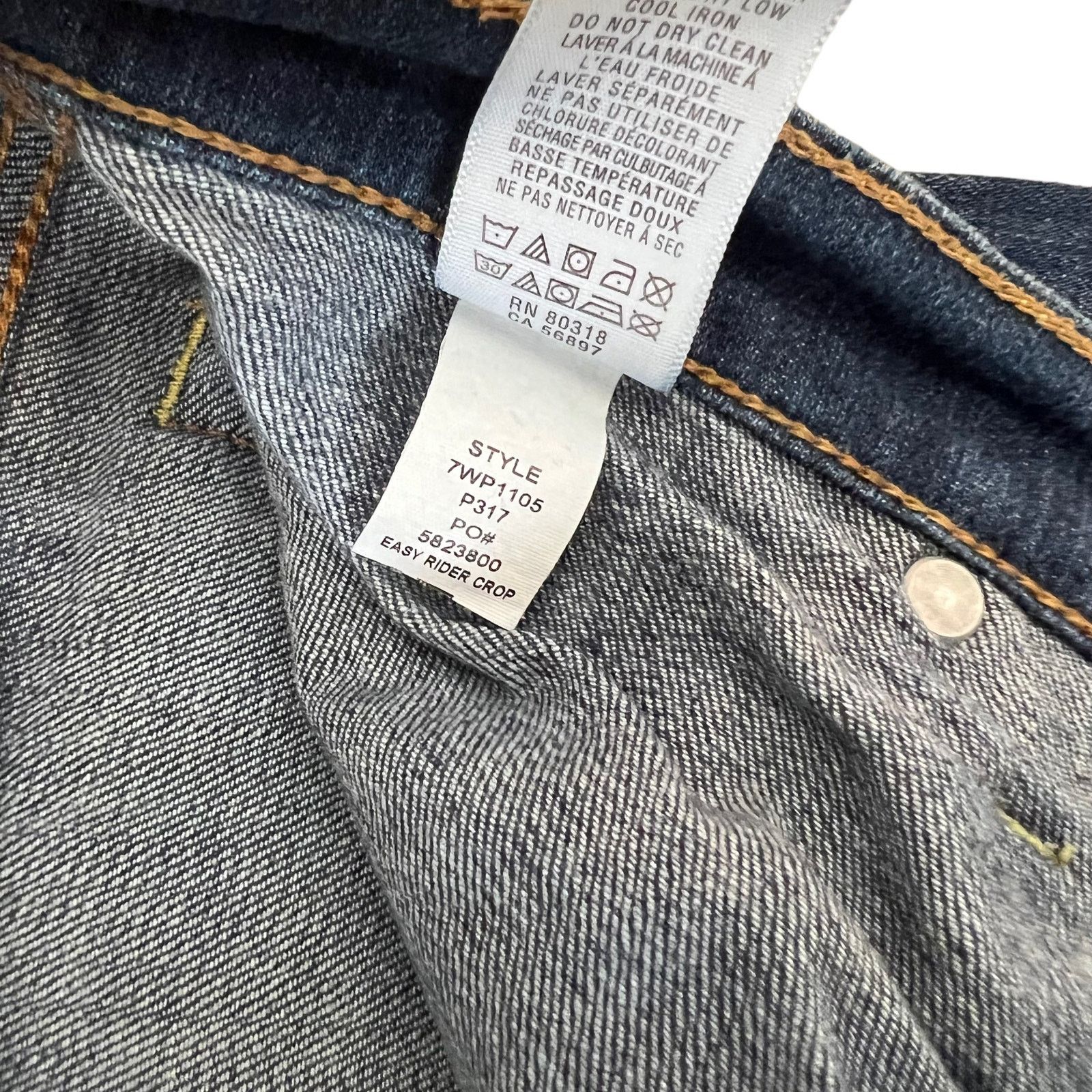 Lucky Brand Lucky Brand Dark Wash Easy Rider Crop Jeans 6 Size 28" / US 6 / IT 42 - 9 Thumbnail