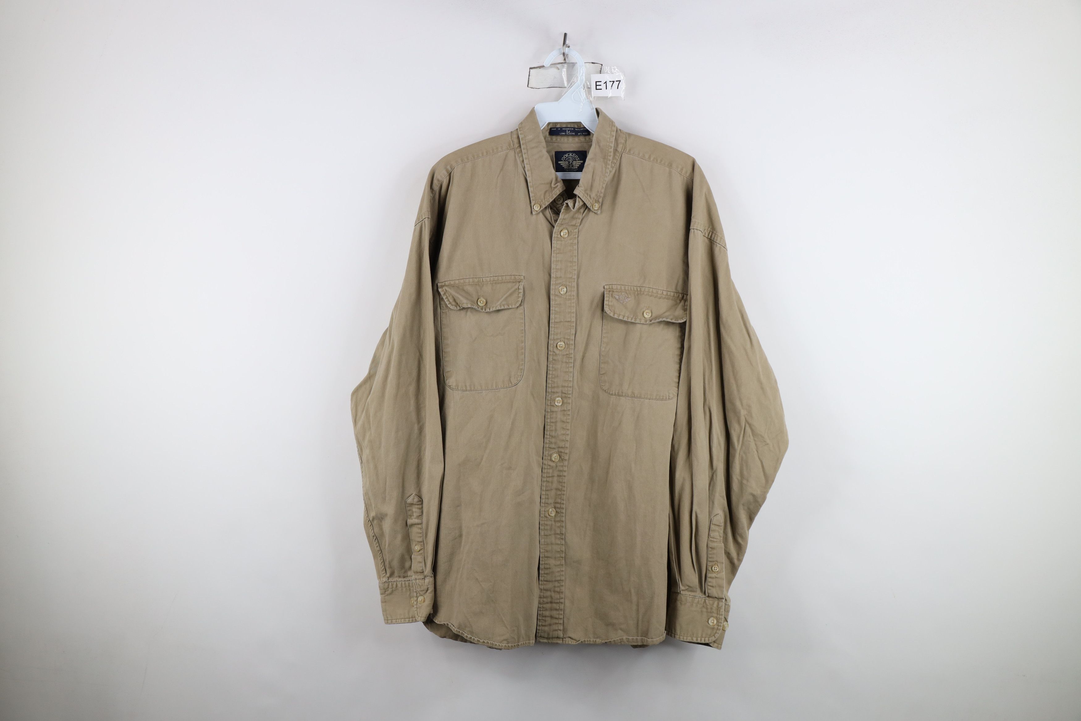 Vintage Vintage 90s Streetwear Pocket Collared Button Down Shirt Size US L / EU 52-54 / 3 - 1 Thumbnail