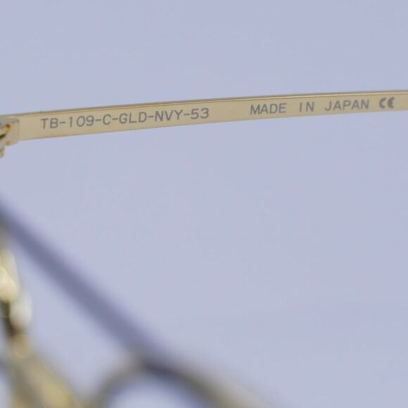 Thom Browne Thom Browne TB109-CGLDNVY53 Eyeglasses Gold 53mm Aviator Size ONE SIZE - 7 Thumbnail