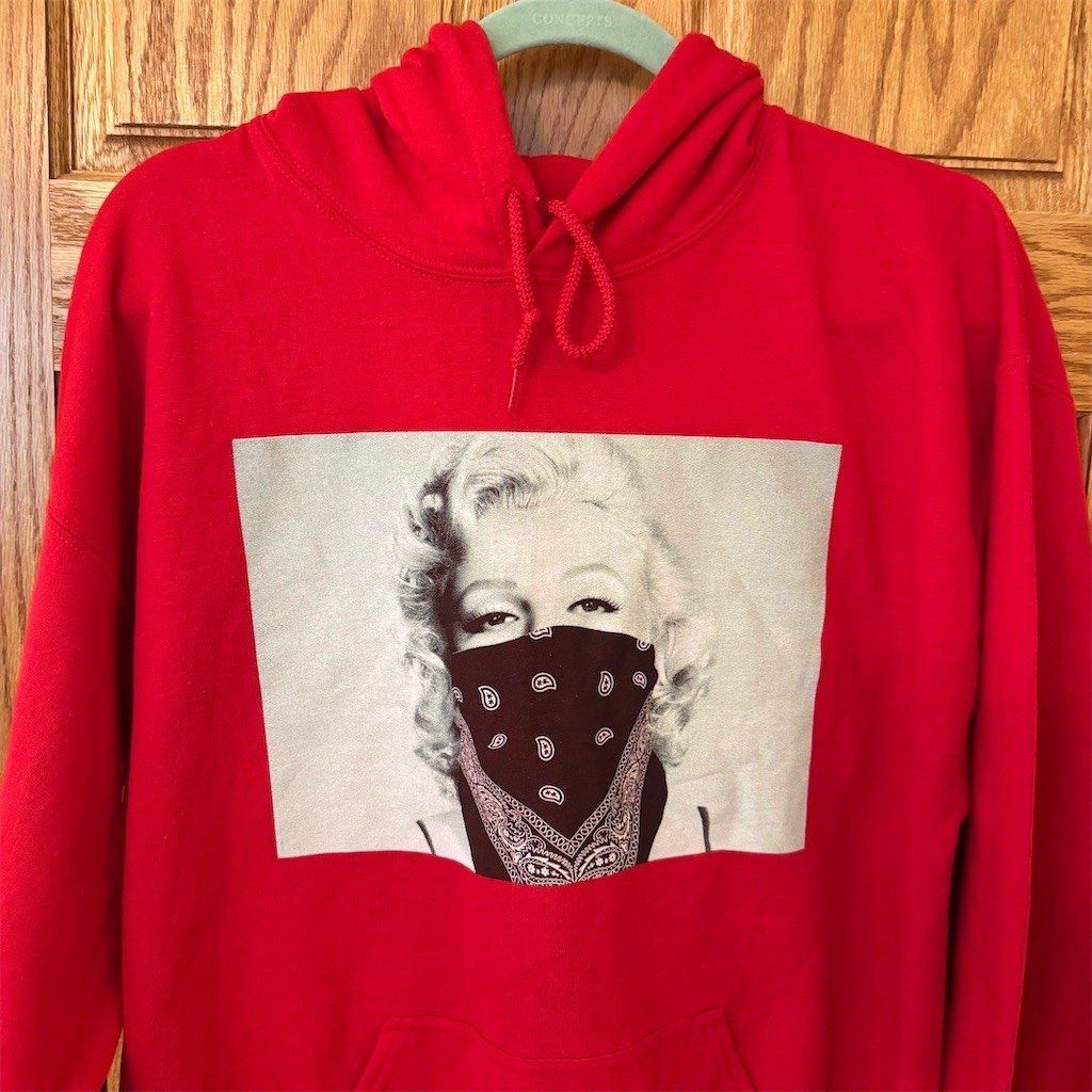 Gildan Gildan Hoodie Unisex Adults Size L Red Marilyn Monroe Banda Size L / US 10 / IT 46 - 3 Thumbnail