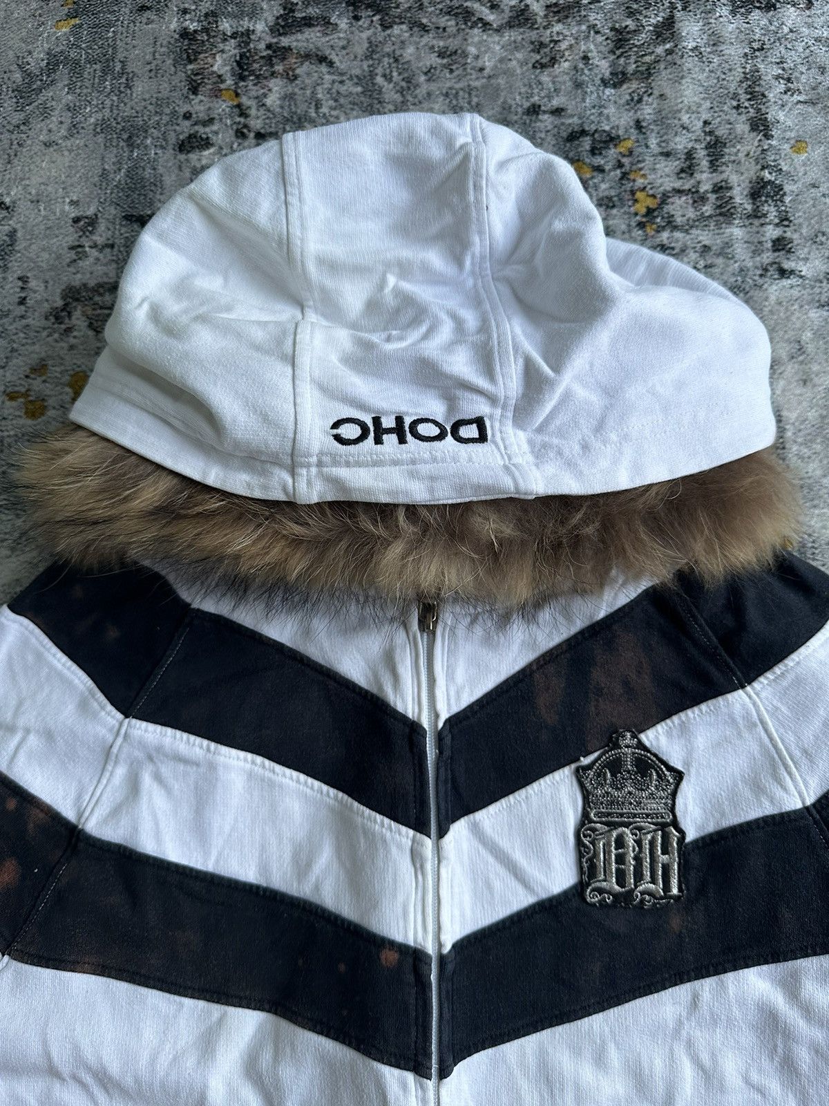 20471120 TRASHED DOHC FUR ZIPHOODIE IFSIXWASNINE LGB STYLE Size US M / EU 48-50 / 2 - 6 Thumbnail