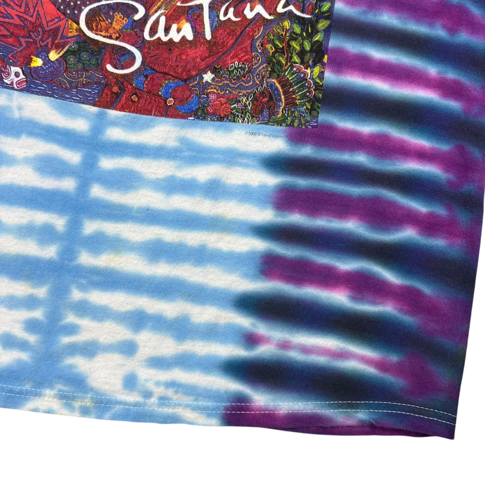 Band Tees × Gildan × Vintage Vintage 2000 Santana Supernatural album tie dye band tee (L) Size US XL / EU 56 / 4 - 3 Thumbnail