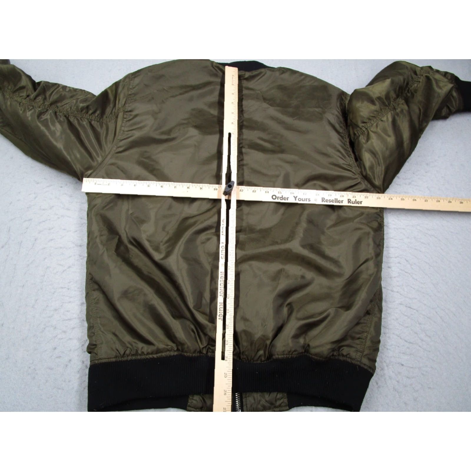Vintage Bleecker Mercer Jacket Mens Large Green Flight Satin Full Zip MA1 Streetwear Size US L / EU 52-54 / 3 - 6 Thumbnail