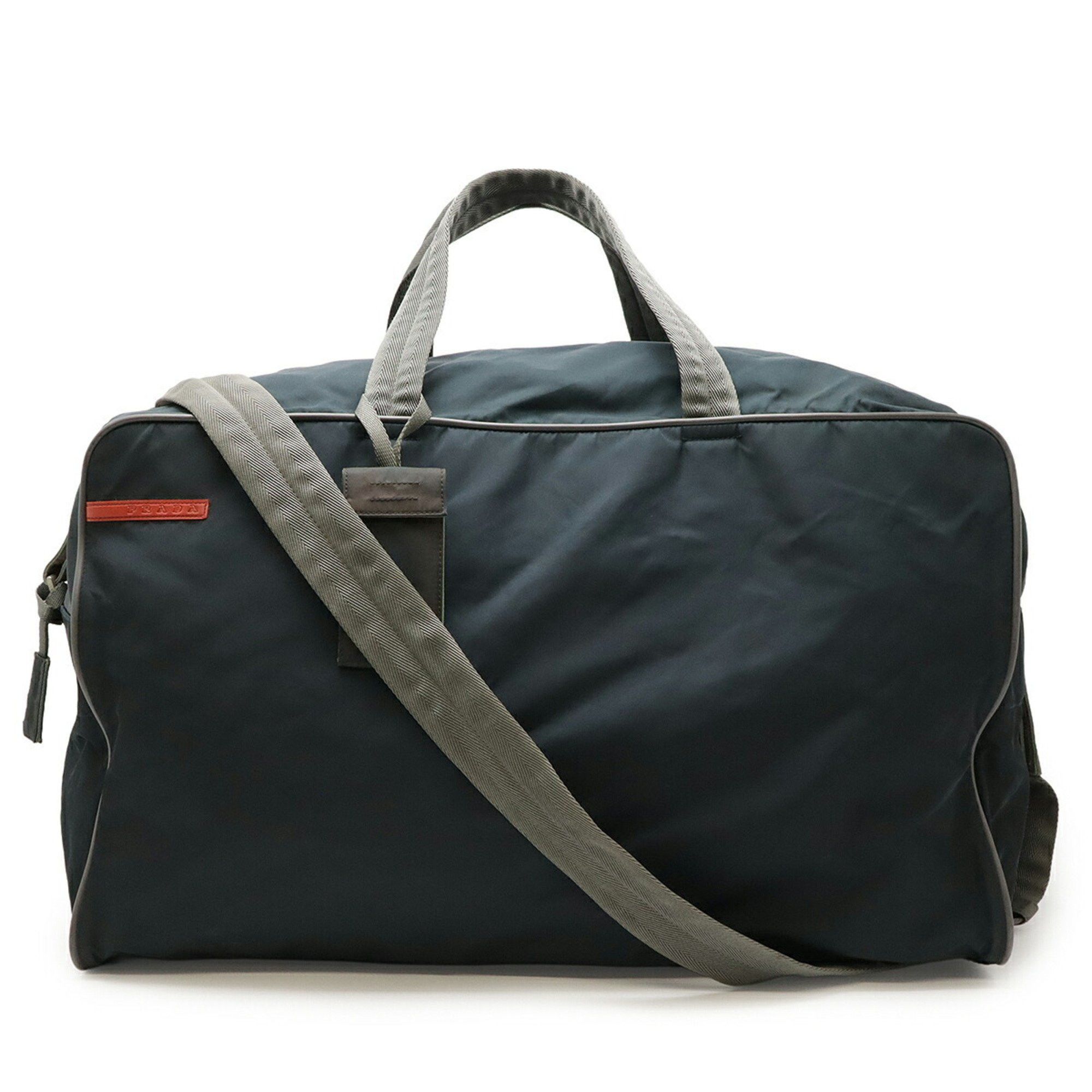 Prada Prada Sport Boston Bag, Travel Shoulder Nylon, BLEU, Navy