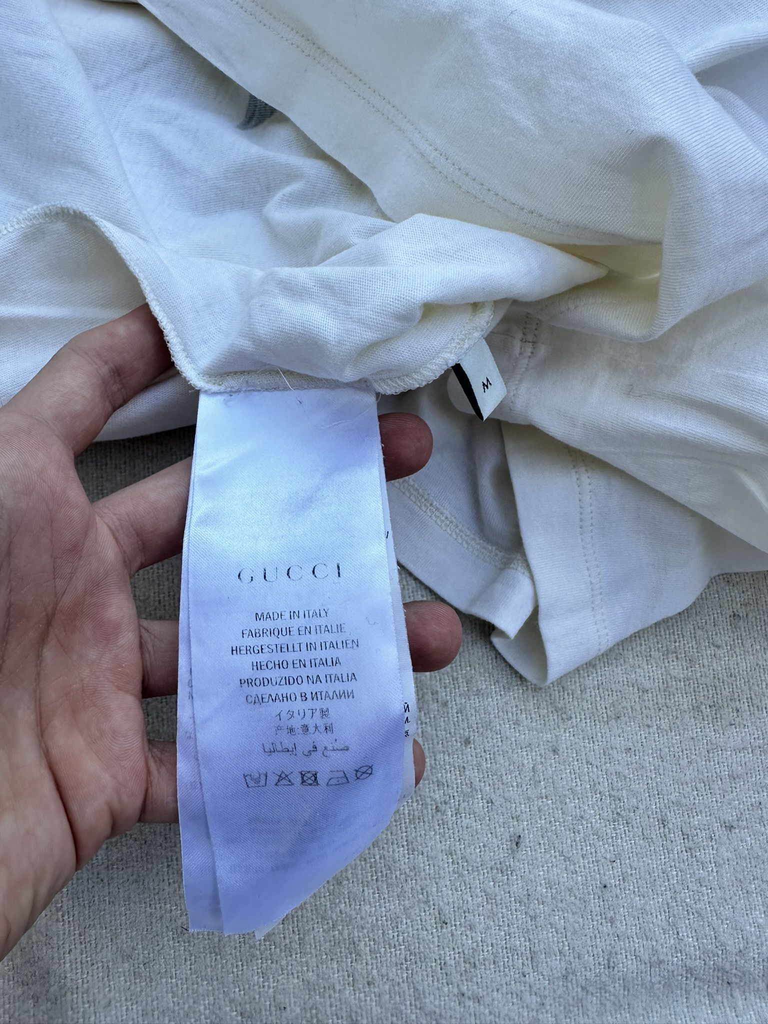 Gucci Gucci T-Shirt Guccy Internaive XXV Logo Ivory Size M / US 6-8 / IT 42-44 - 7 Thumbnail