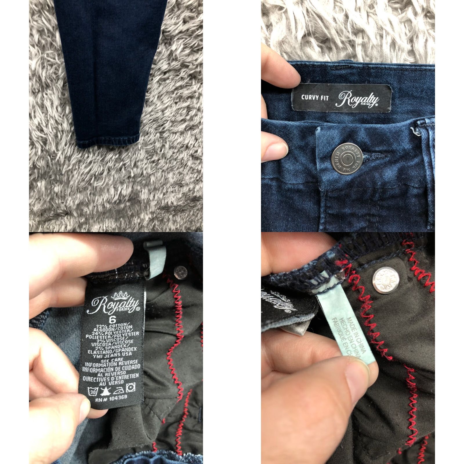 Denime Royalty for Me Jeans Womens Size 6 Mid Rise Denim Skinny Blue Size 28" / US 6 / IT 42 - 8 Thumbnail