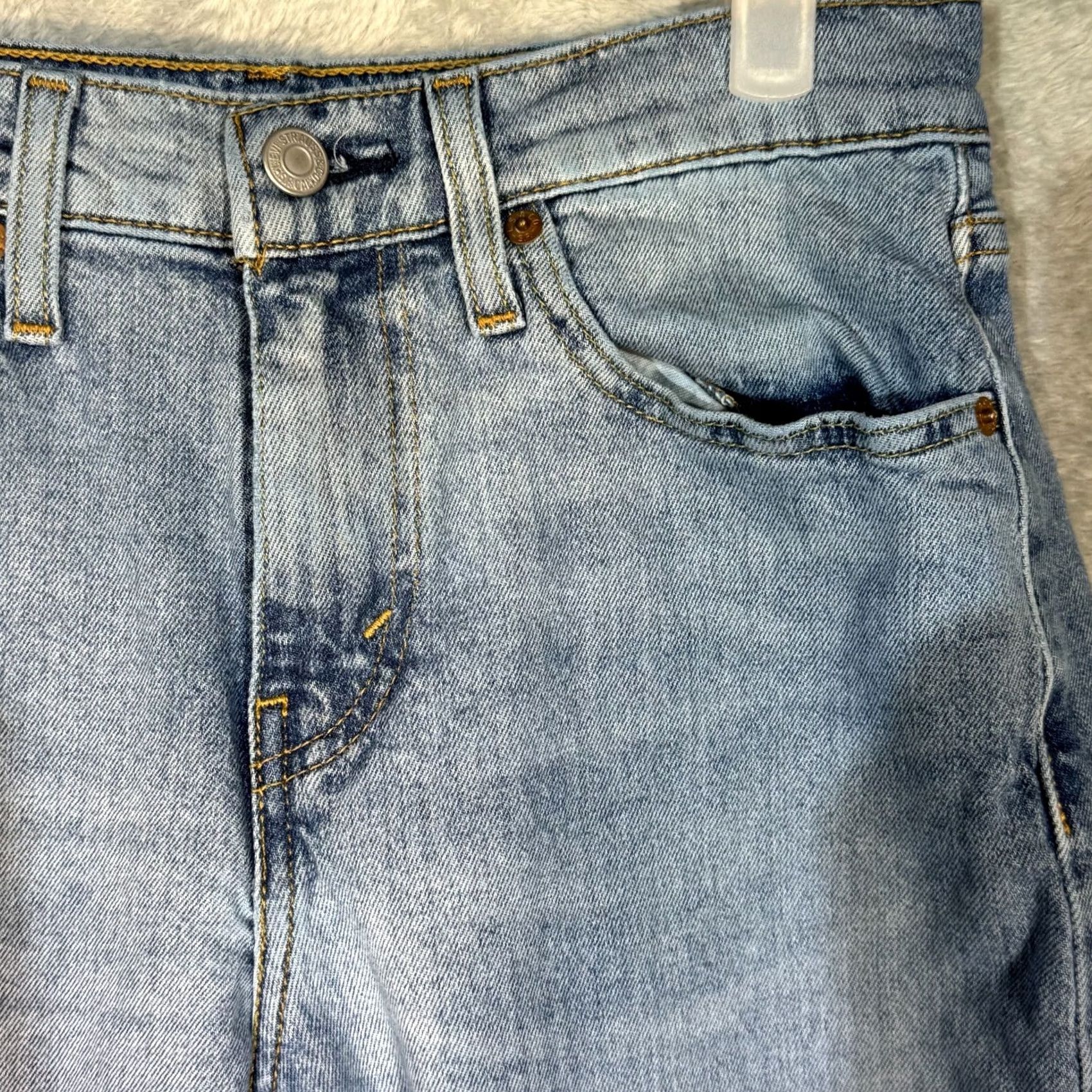 Levi's Levi’s 502 Jeans Men’s 29 x 30 Blue Stretch Denim Mid Rise Straight Levis 502 Jeans Blue Mens Straight Jeans 29x30 Size US 29 - 4 Thumbnail