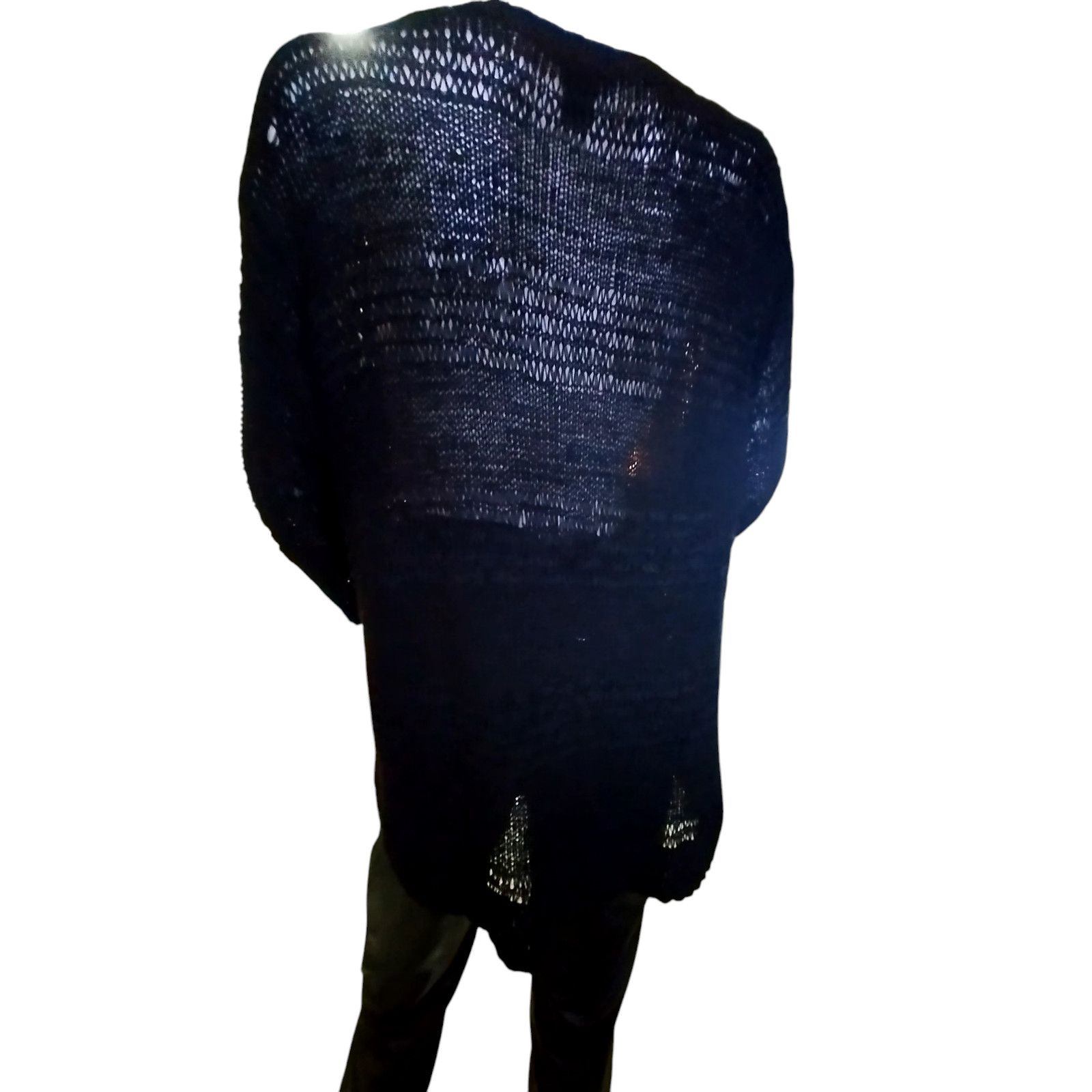 H&M H&M Sweater Lg Sleeves Sheer CrewNeck Pullover Black Sz Md Size M / US 6-8 / IT 42-44 - 5 Thumbnail