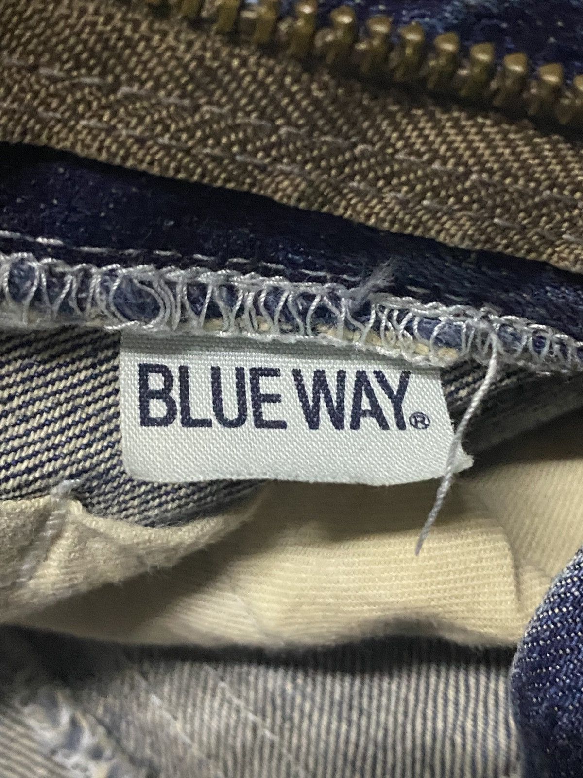 Tornado Mart Vtg Blue Way Made in Nippon Flare Bootcut Distressed Jeans Size US 33 - 14 Thumbnail