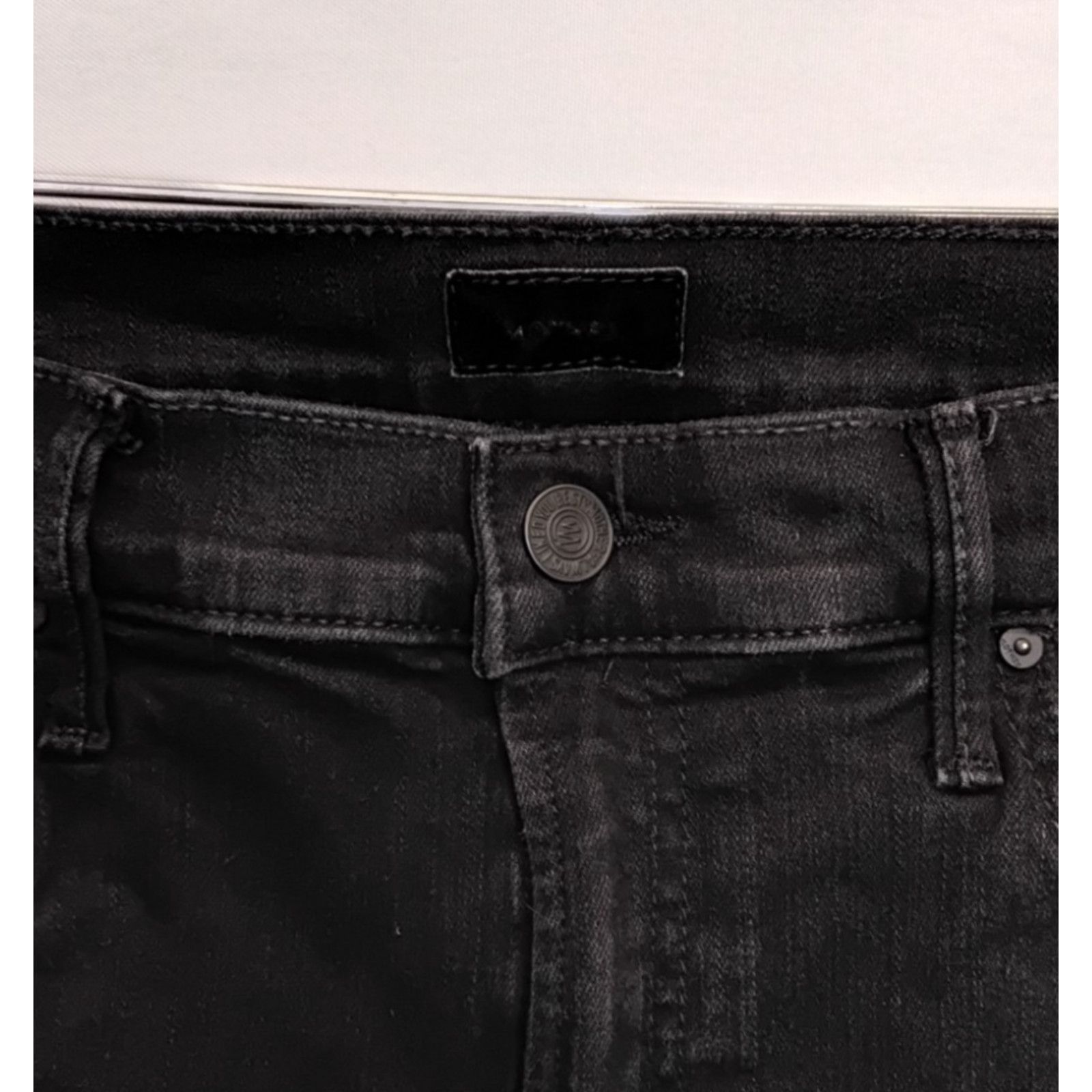 MOTHER Mother The Insider Jeans Women's 28 Black Wash Cropped Size 28" / US 6 / IT 42 - 4 Thumbnail