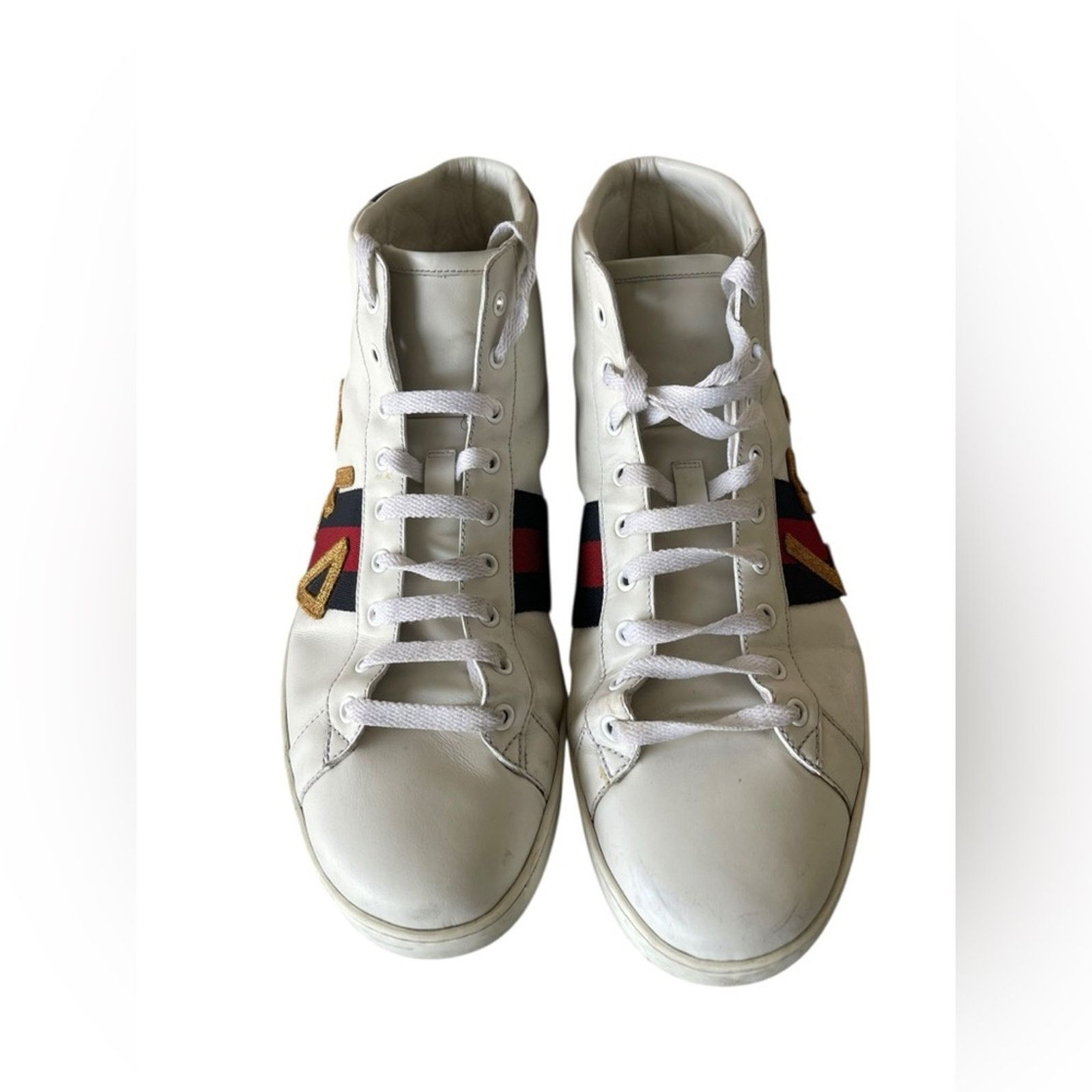 Gucci GUCCI 497101 Men's White Loved Ace High Top Sneaker 13 Size US 13 / EU 46 - 2 Thumbnail