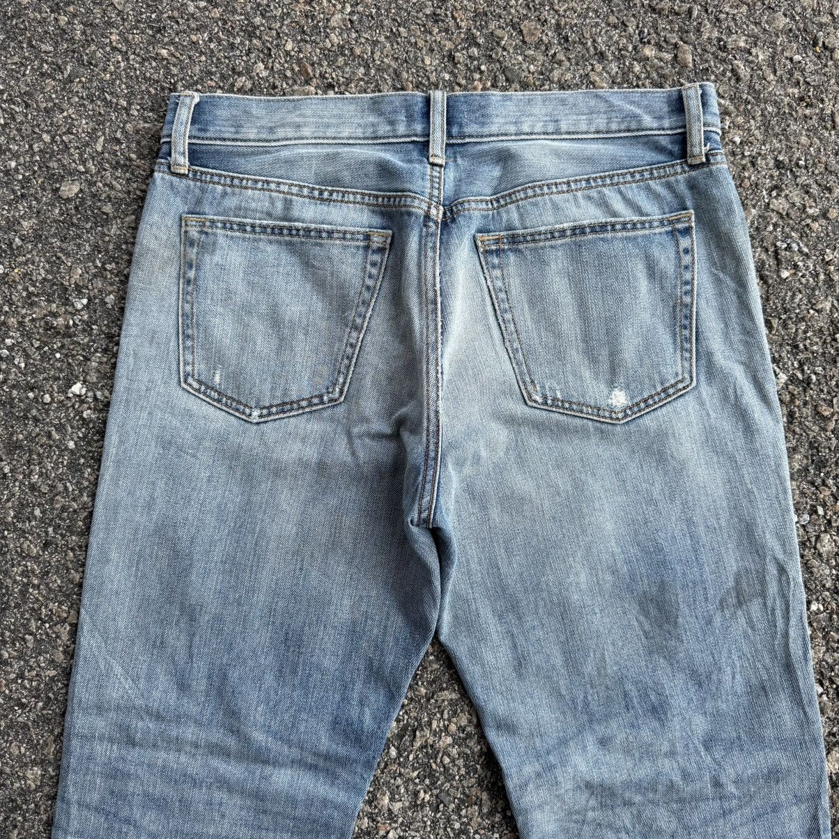 Japanese Brand VINTAGE JAPANESE STRAIGHT FADED JEAN DENIM PANTS Size US 35 - 9 Thumbnail