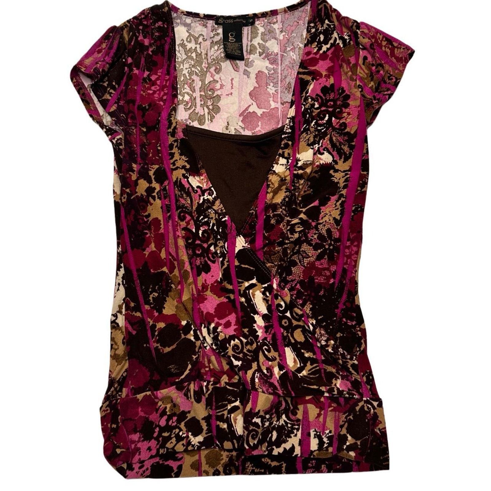 Other Grass Collection 2000s Vintage Double Layered V Neck Size S Size S / US 4 / IT 40 - 4 Thumbnail
