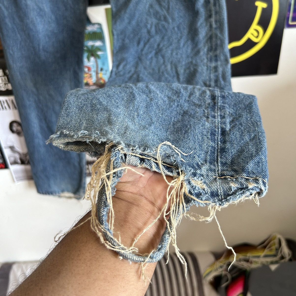 Vintage Vintage Iron HR Market Selvedge Distressed Denim Size US 30 / EU 46 - 12 Thumbnail