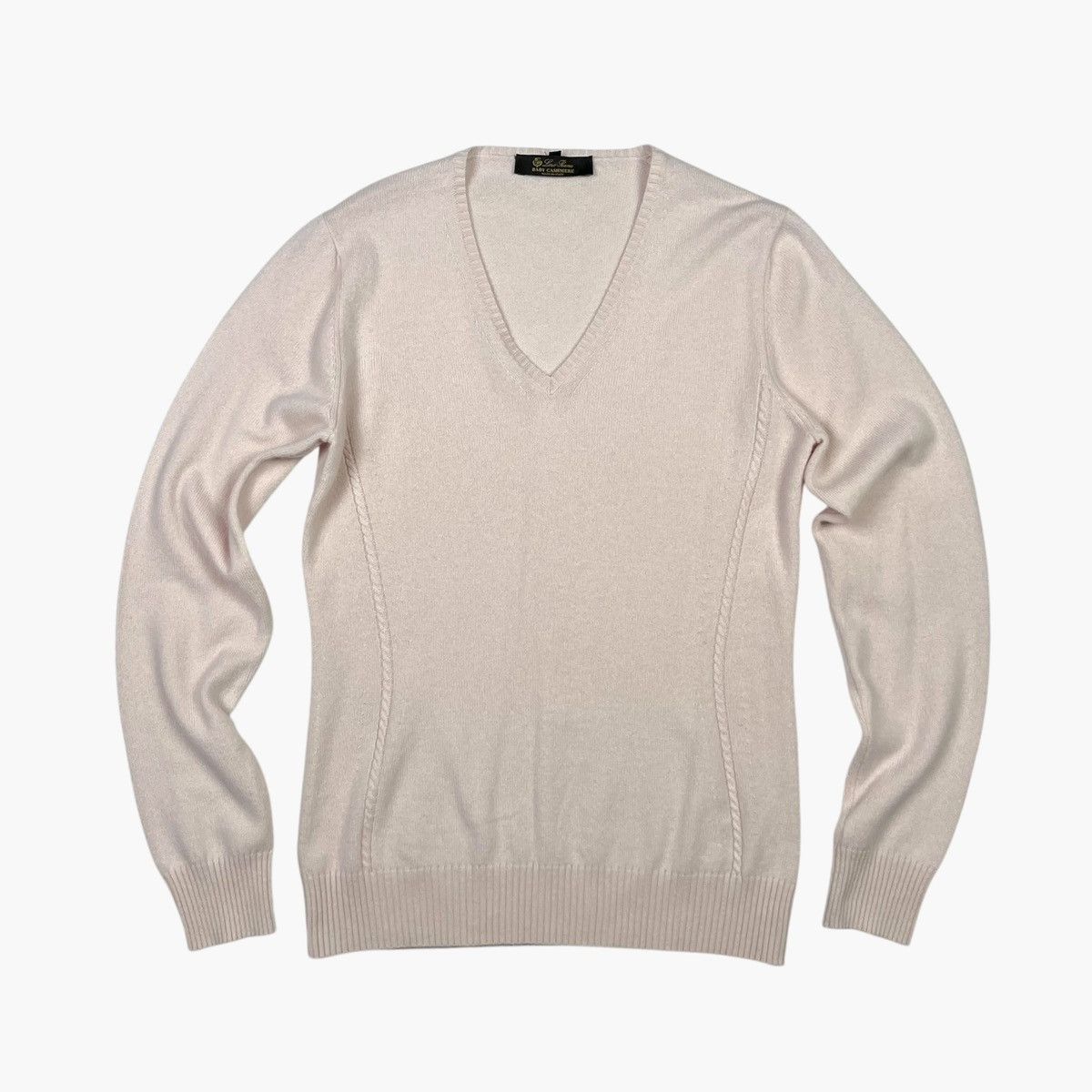 Loro Piana Loro Piana Baby Cashmere Long Sleve Knit V-Neck Pink Women's Size M / US 6-8 / IT 42-44 - 1 Thumbnail
