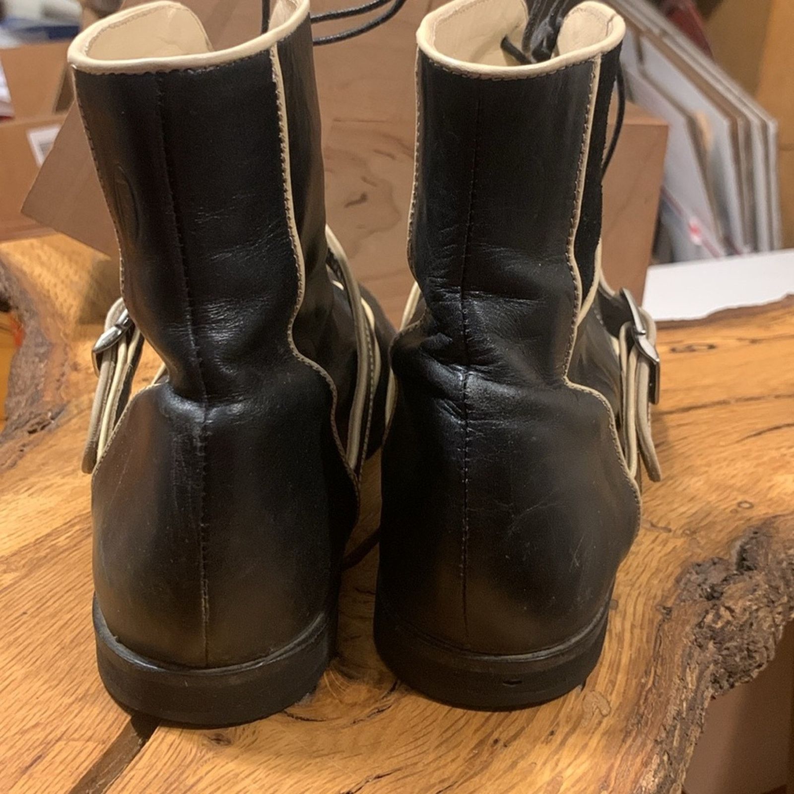 John Fluevog John Fluevog "In the Money" black boots with buckles straps Size US 6.5 / IT 36.5 - 6 Thumbnail
