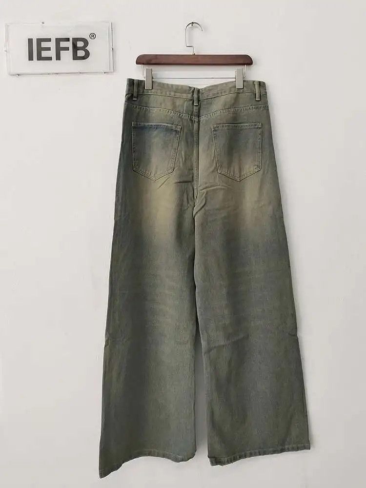 Japanese Brand Gray Wide Leg Washed Baggy Jeans Denim Size US 30 / EU 46 - 13 Thumbnail