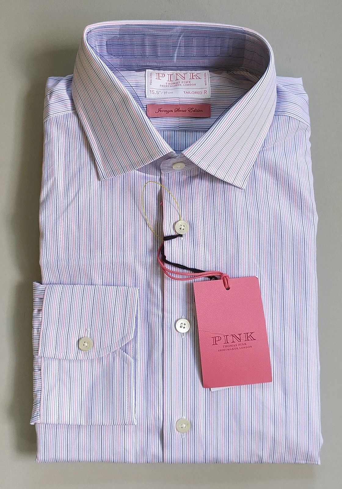 Thomas Pink Thomas Pink Tailored Fit Multi Stripe Formal Shirt T0028 Size US S / EU 44-46 / 1 - 1 Thumbnail