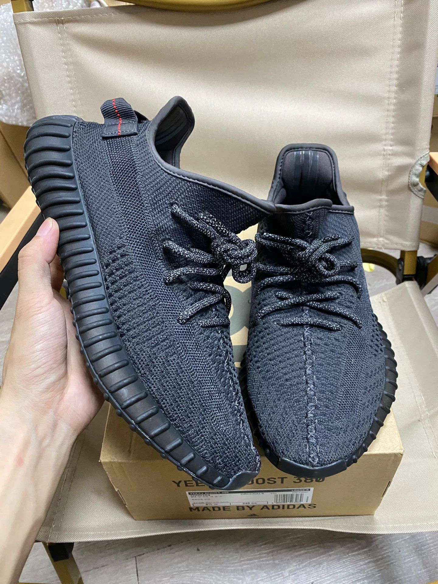 Adidas Adidas YEEZY350 Black Lowtop Sneakers 42 Men Size US 9 / EU 42 - 1 Thumbnail