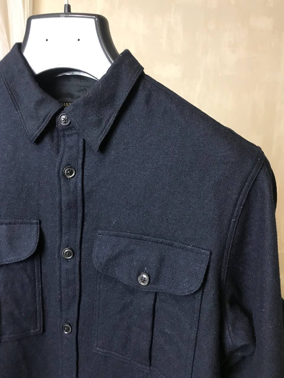 Allsaints 🔥 Allsaints Neward LS Shirt Wool Long Sleeve Button Blue Size US S / EU 44-46 / 1 - 7 Thumbnail
