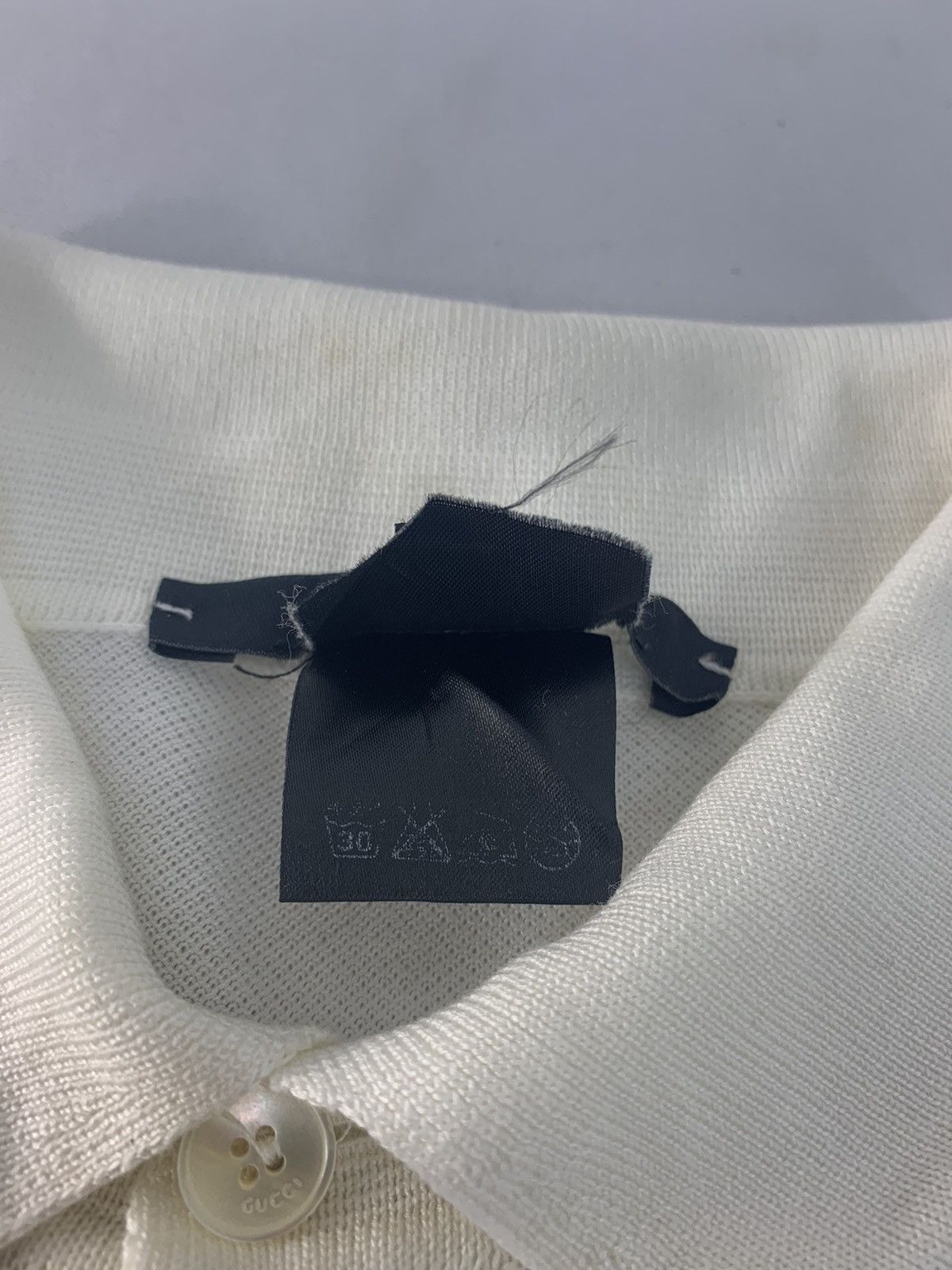 Gucci Hype Gucci White Polo Tee Embroidery G Logo Size US M / EU 48-50 / 2 - 6 Thumbnail