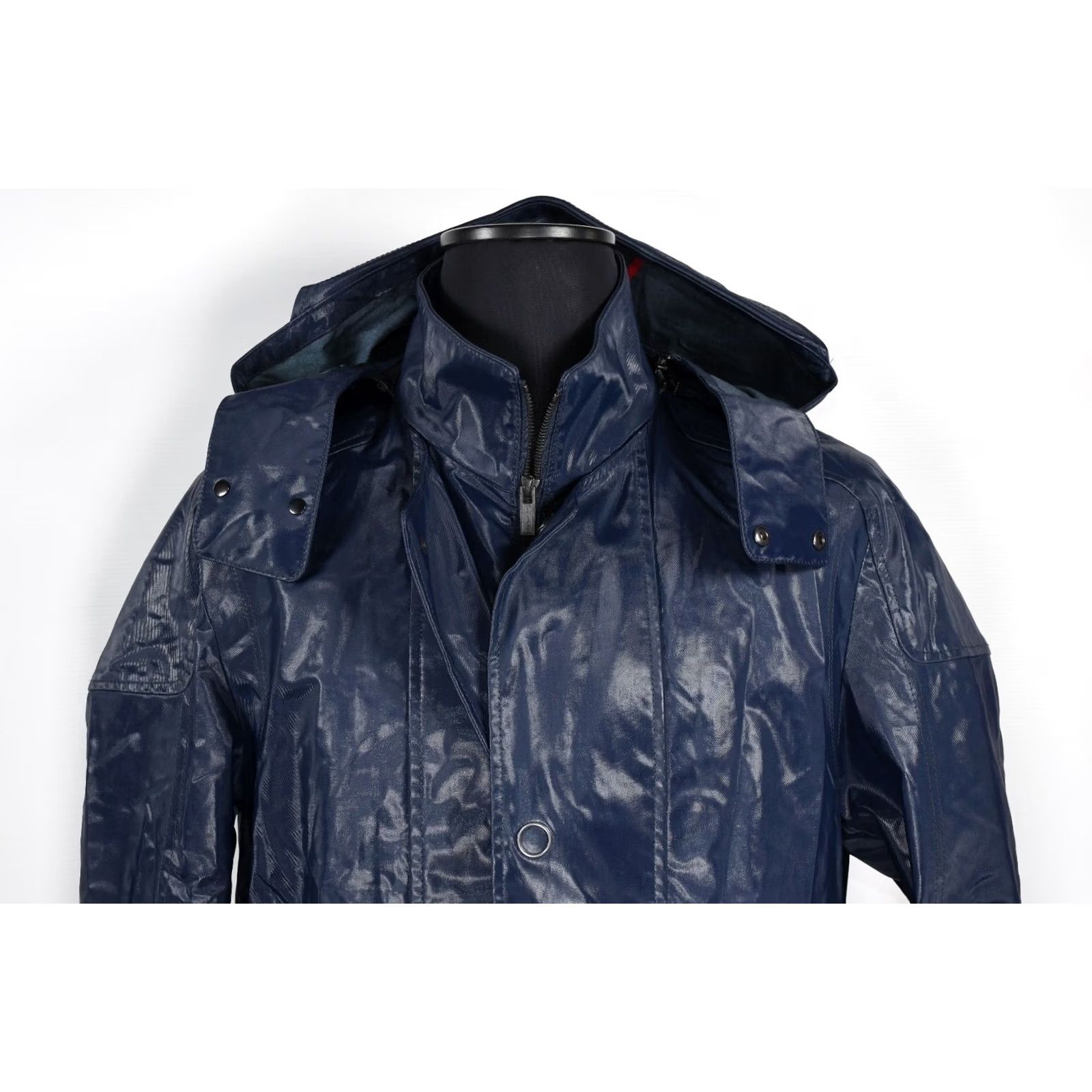 Hugo Boss HUGO BOSS Jacket Rain Coat Waterproof 50 Men Blue 40% Cotton 32% Polyester 28% Polyurethane Casual Weather Modern Fit Mens Size US M / EU 48-50 / 2 - 3 Thumbnail
