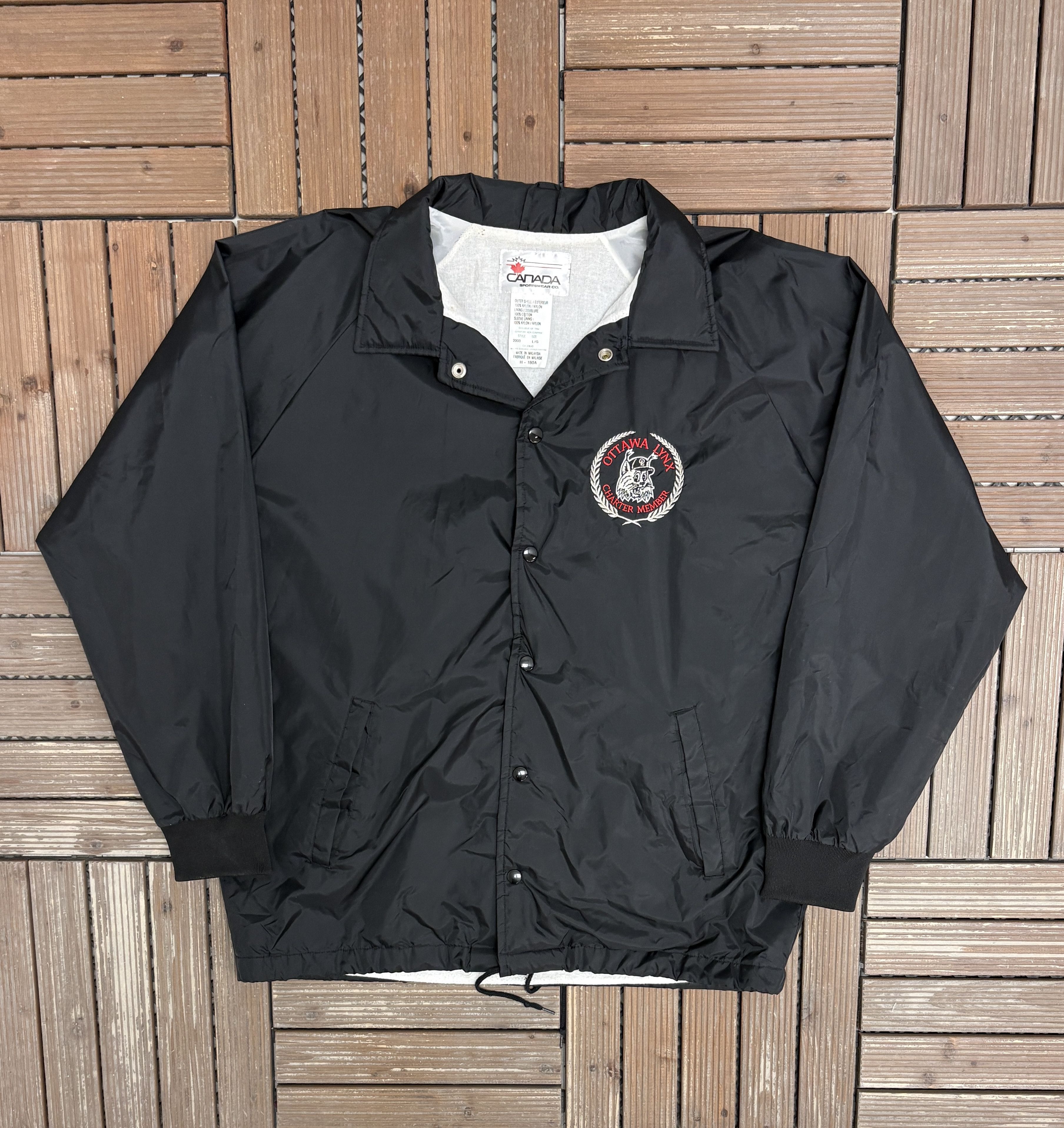 Vintage Ottawa Lynx Charter Member Vintage Black Jacket Size US L / EU 52-54 / 3 - 1 Thumbnail