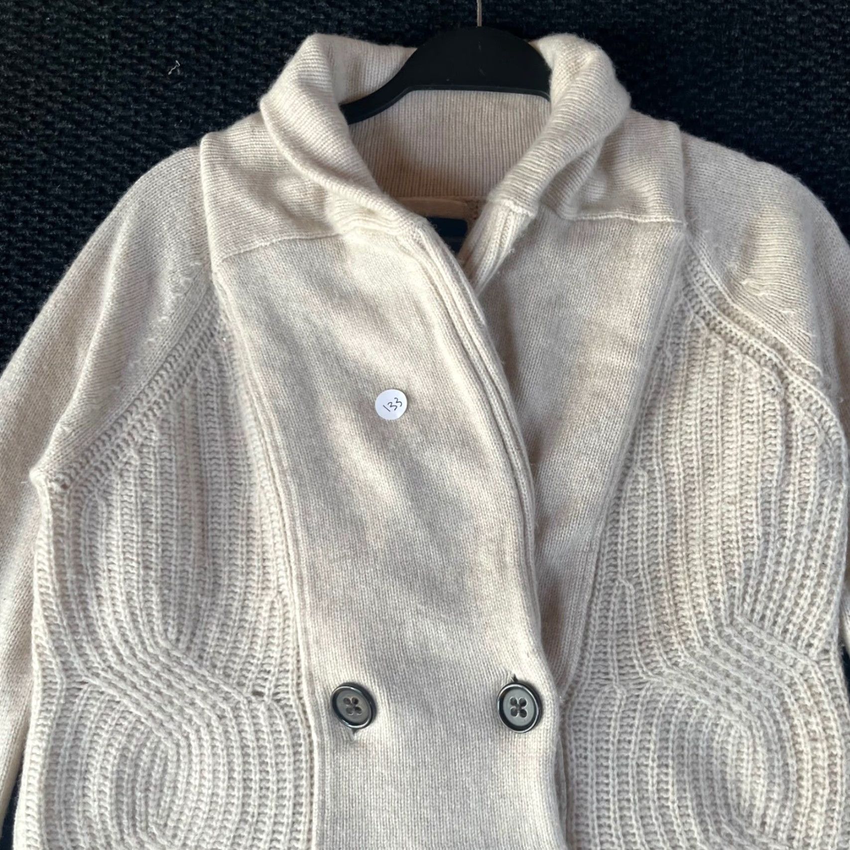 Gap Gap Womens Cardigan Sweater Wool Blend Double Breasted Shawl Collar Ivory Small S Size S / US 4 / IT 40 - 2 Thumbnail
