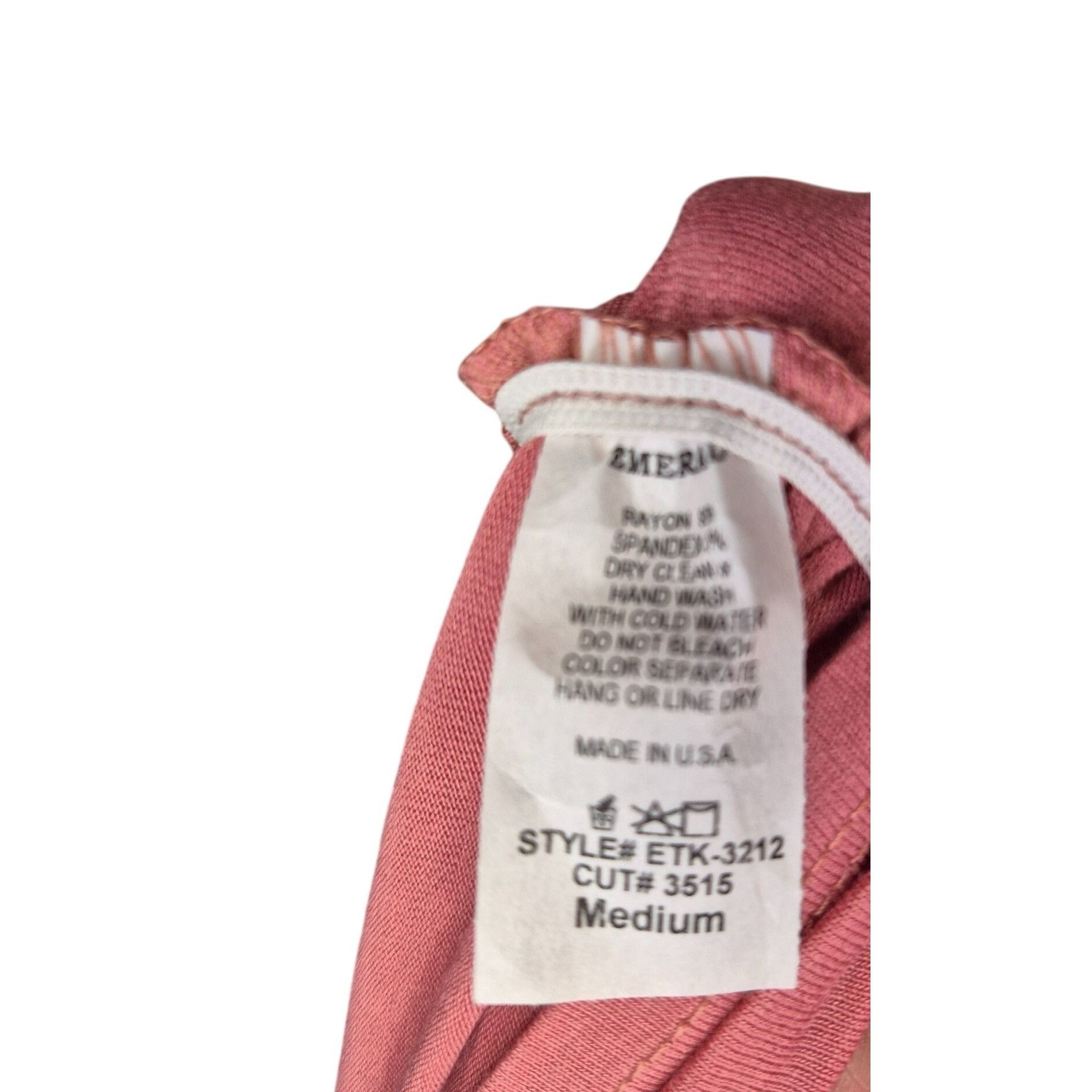 Other Womens Pink V-Neck Cutout Sleeve Top Medium Rayon/Spandex Bl Size M / US 6-8 / IT 42-44 - 5 Thumbnail