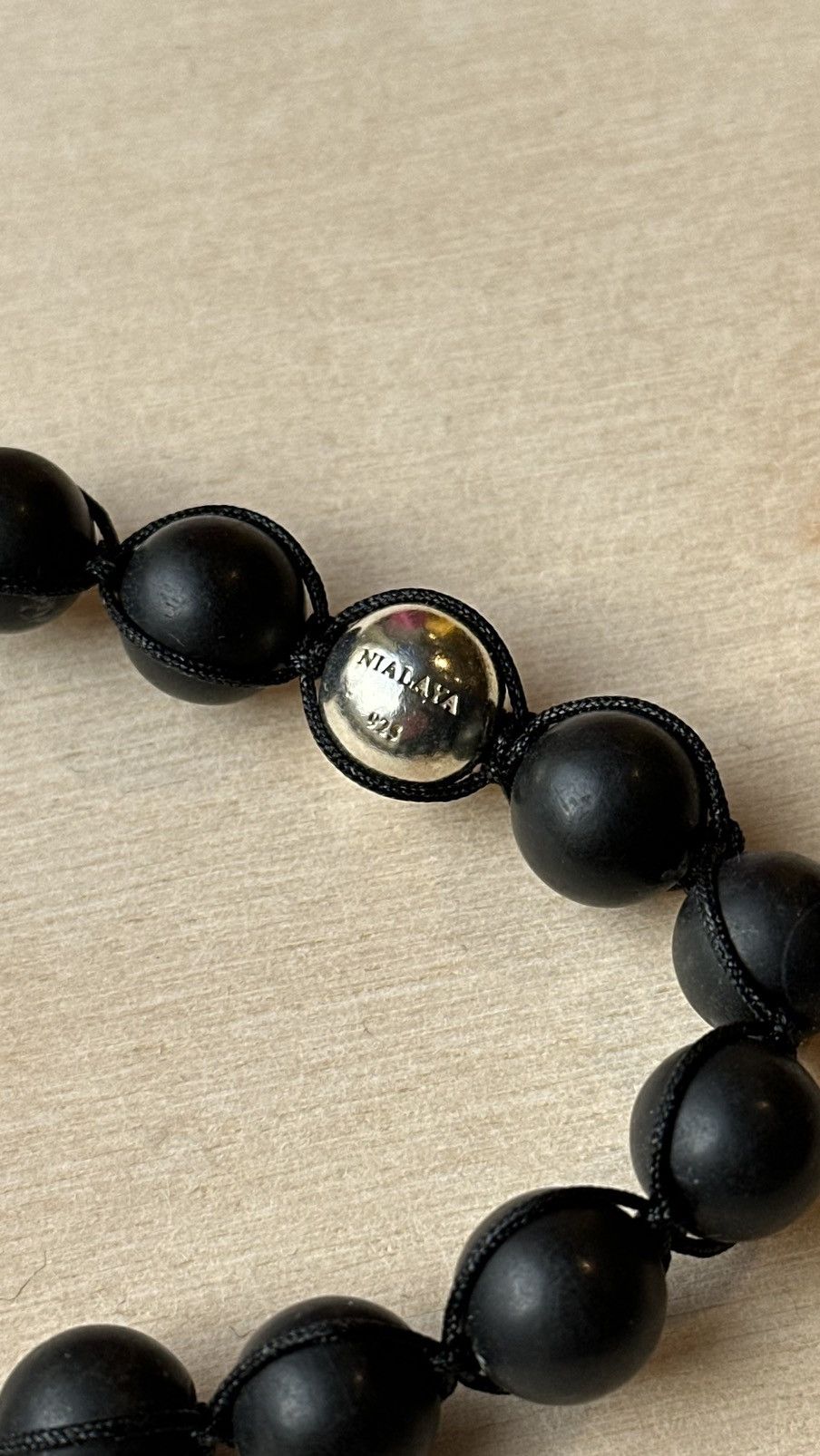 Nialaya Nialaya Bracelet – Sterling Silver 925, Black Lava Stone Size ONE SIZE - 5 Thumbnail