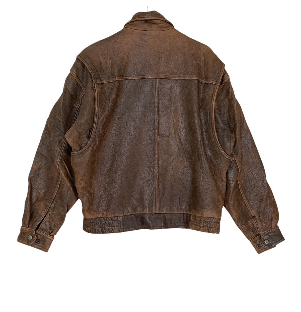 Japanese Brand × Vintage Vintage Japanese Brand Fly Leather Jacket 1990s Size US M / EU 48-50 / 2 - 2 Thumbnail