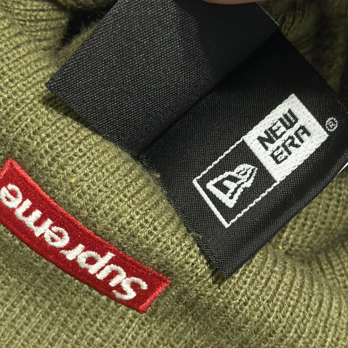 Supreme Supreme New Era Los Angeles Shop Light Olive Beanie FW20 OS Size ONE SIZE - 4 Thumbnail