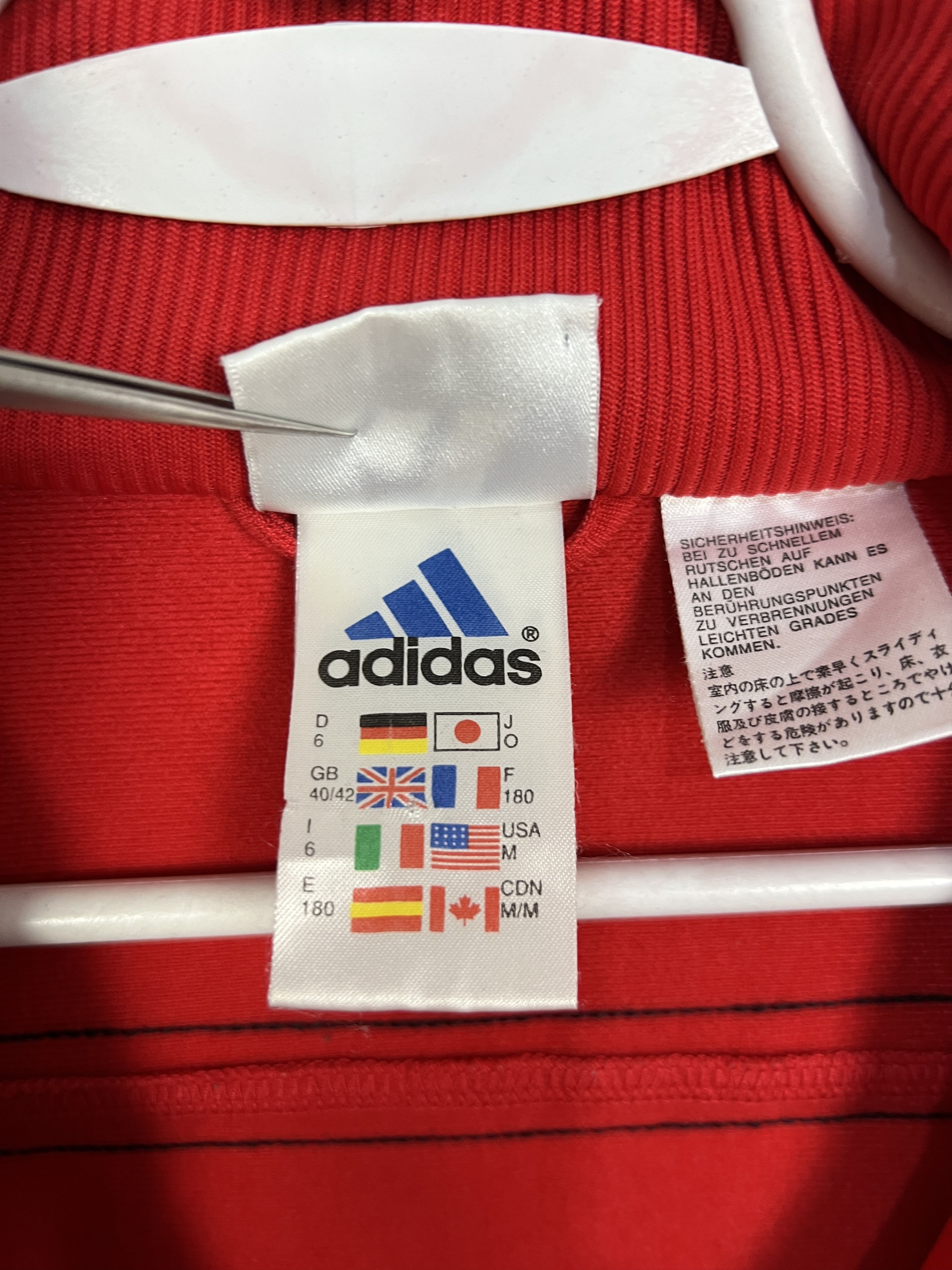 Adidas Vintage 90's Adidas AC Milan Football Red Jacket Soccer Size US M / EU 48-50 / 2 - 10 Thumbnail