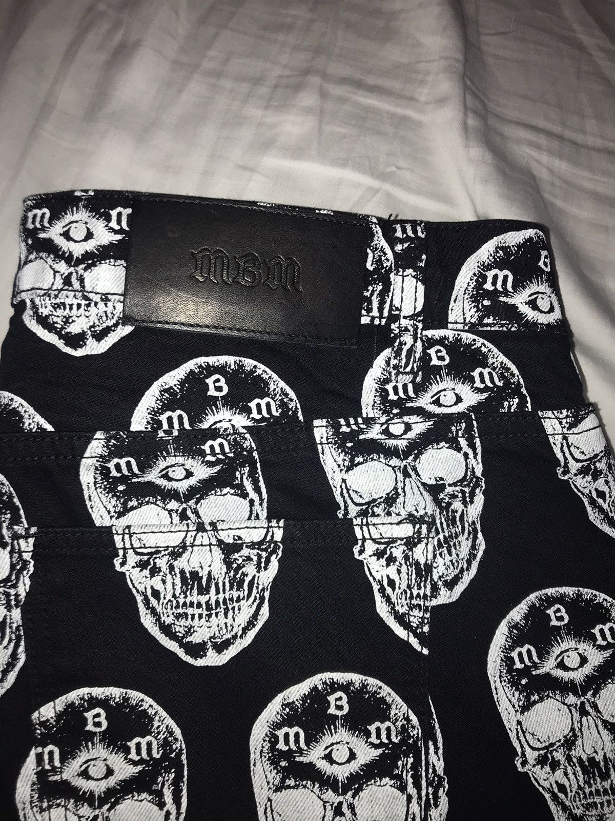 Marcos Alvarado Skull Third-Eye Denim Pants Size US 34 / EU 50 - 4 Thumbnail