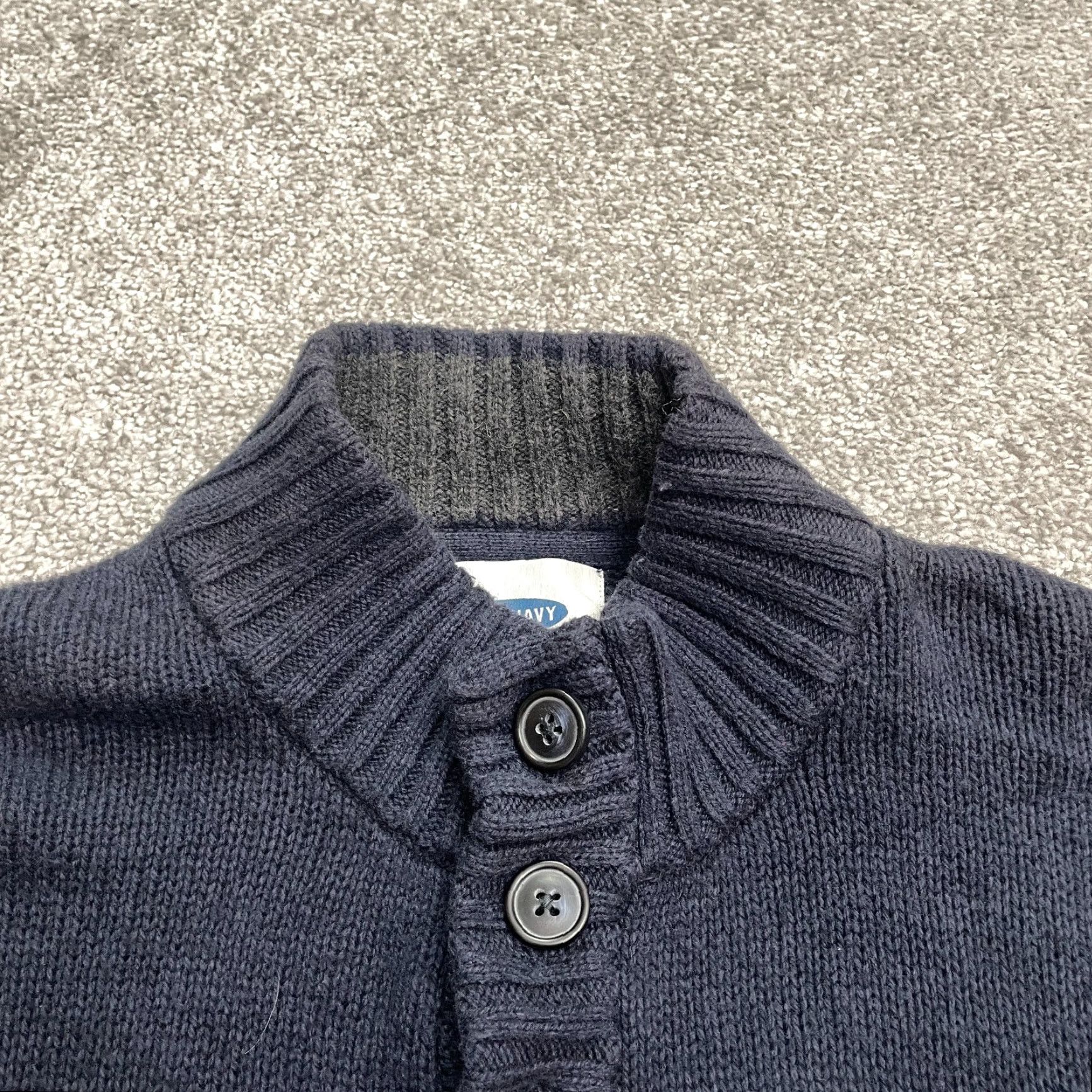 Old Navy Old Navy Sweater Mens Medium Navy 1/4 Zip Mock Neck Knit Pullover Size US M / EU 48-50 / 2 - 5 Thumbnail